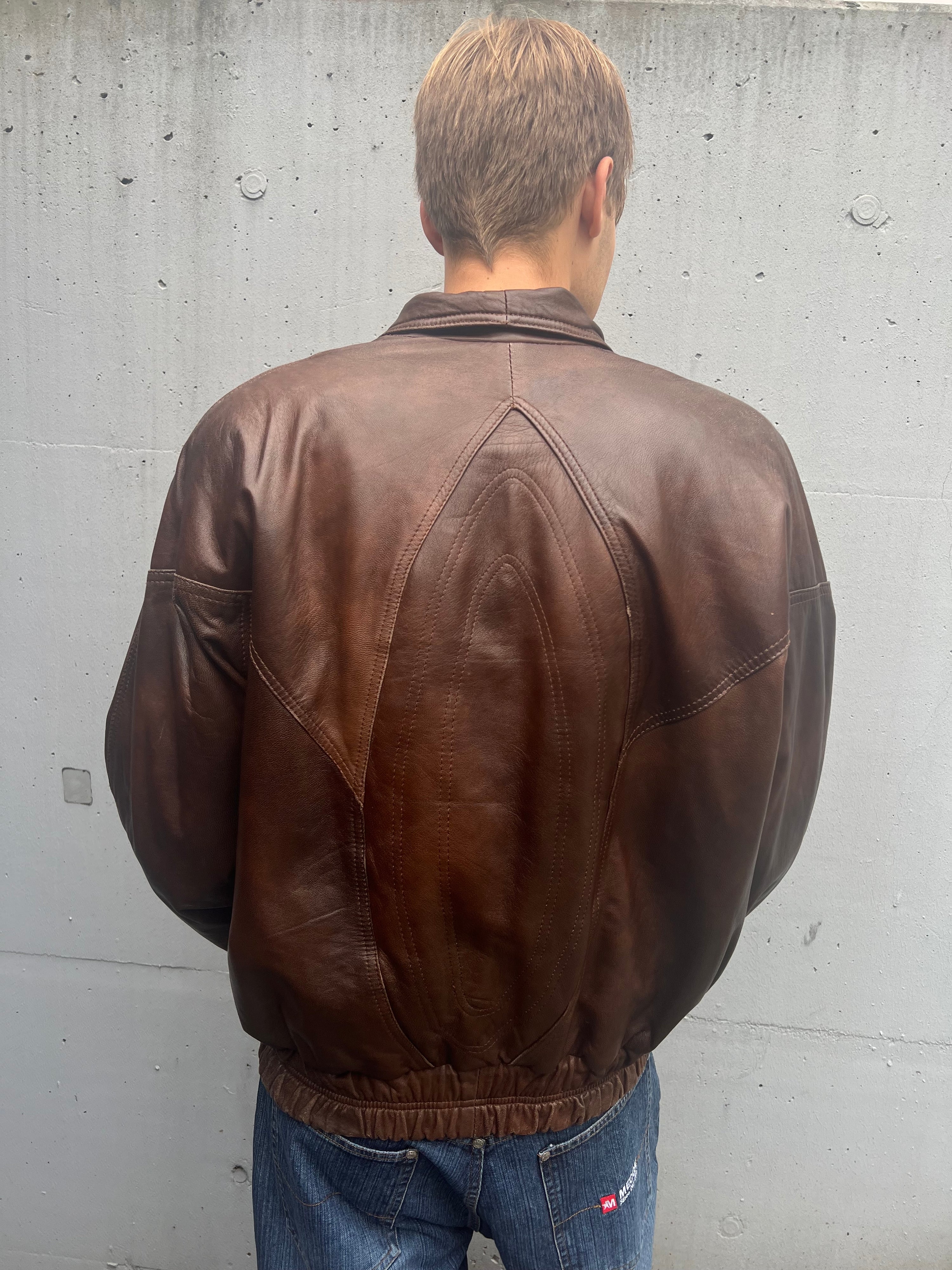Vintage 80s/90s Leather Jacket (XL)