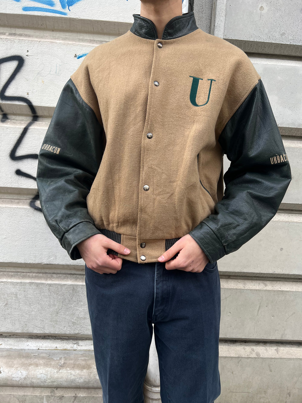 Vintage Varsity 90s College Urbacon Jacket (L)