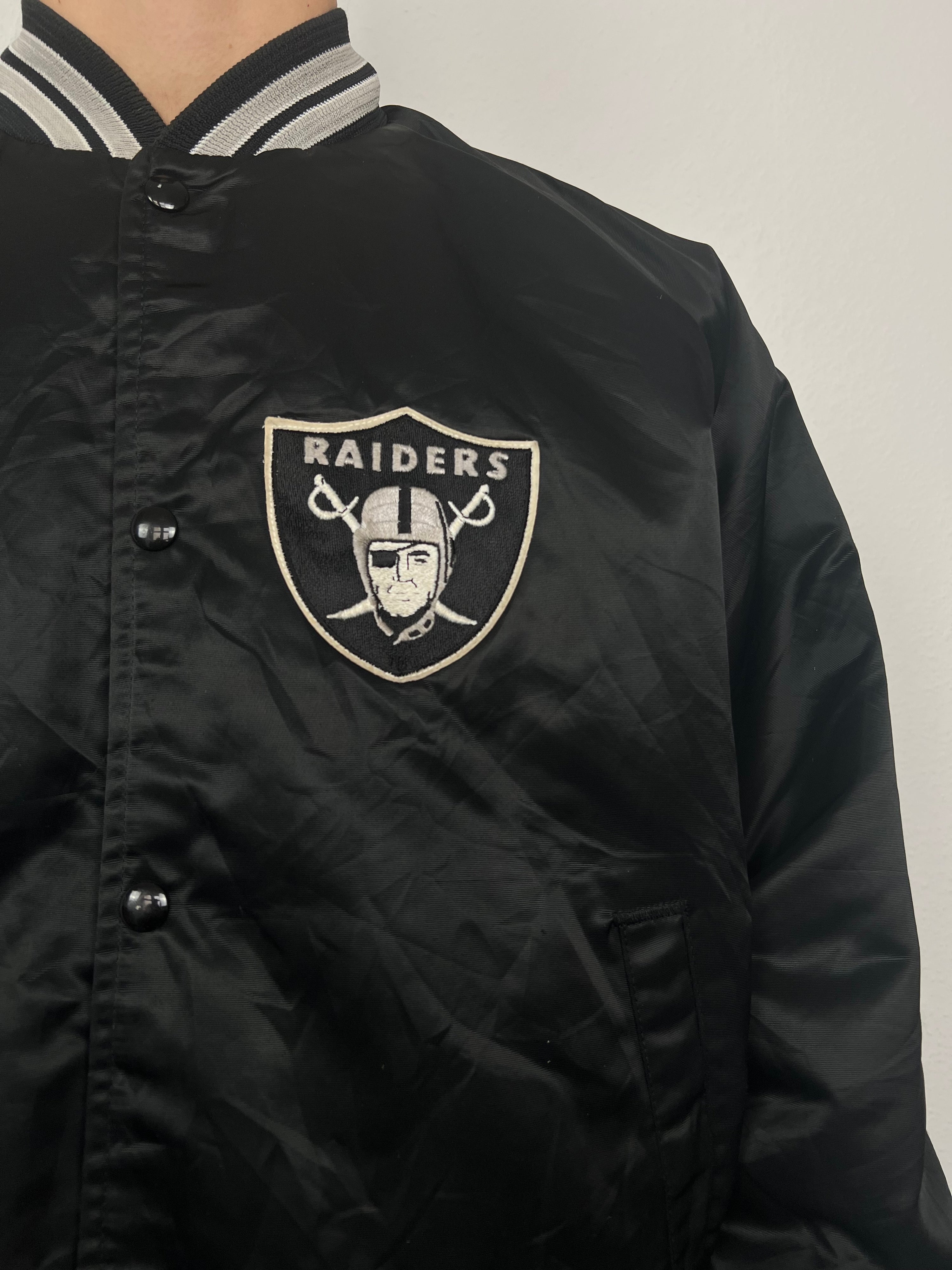 Vintage Raiders College Satin Jacket (S)