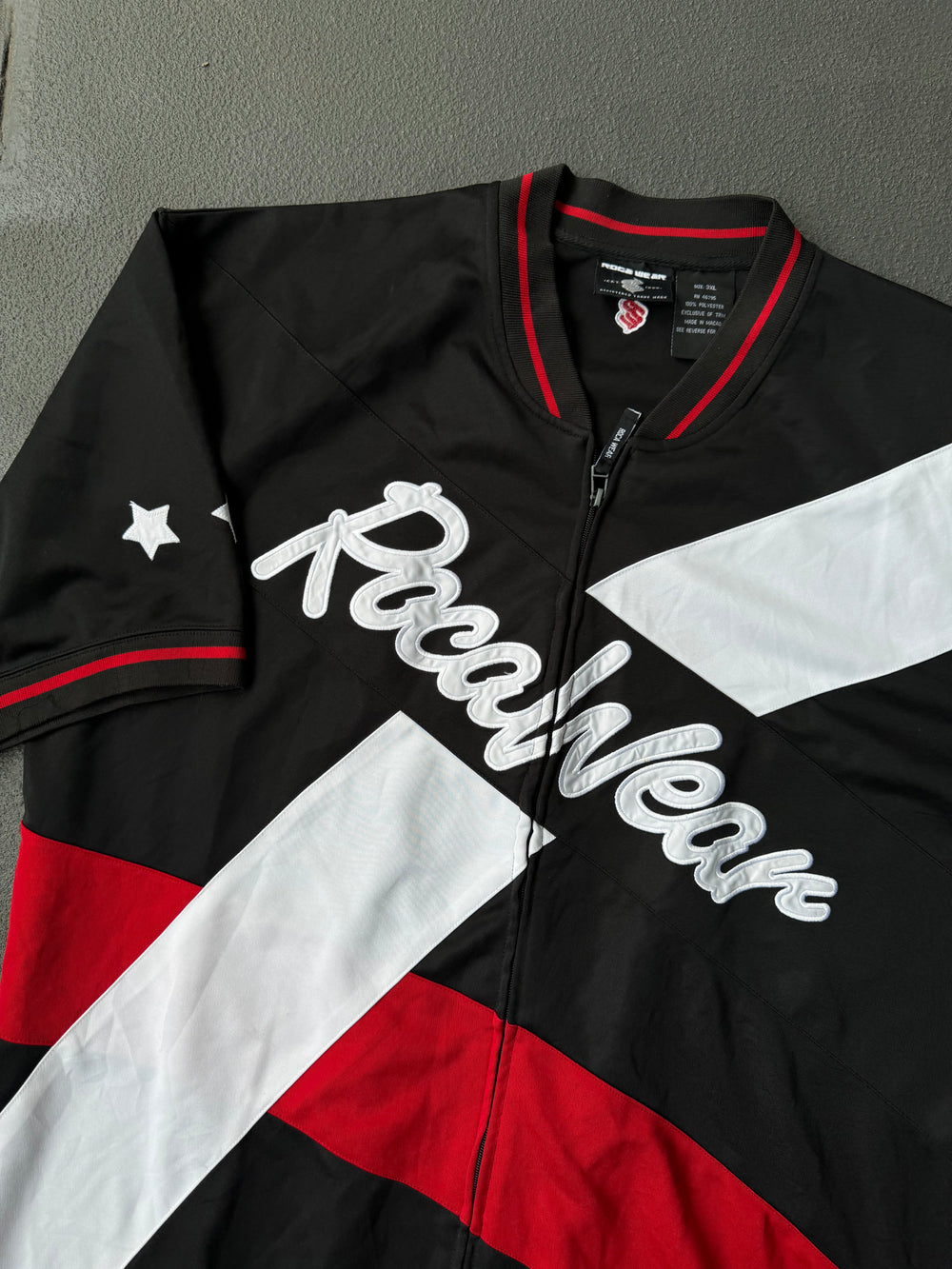 Early 2000s Hip Hop Roca Wear Track Zipper up T-Shirt Jacket Hybrid (XXXL)