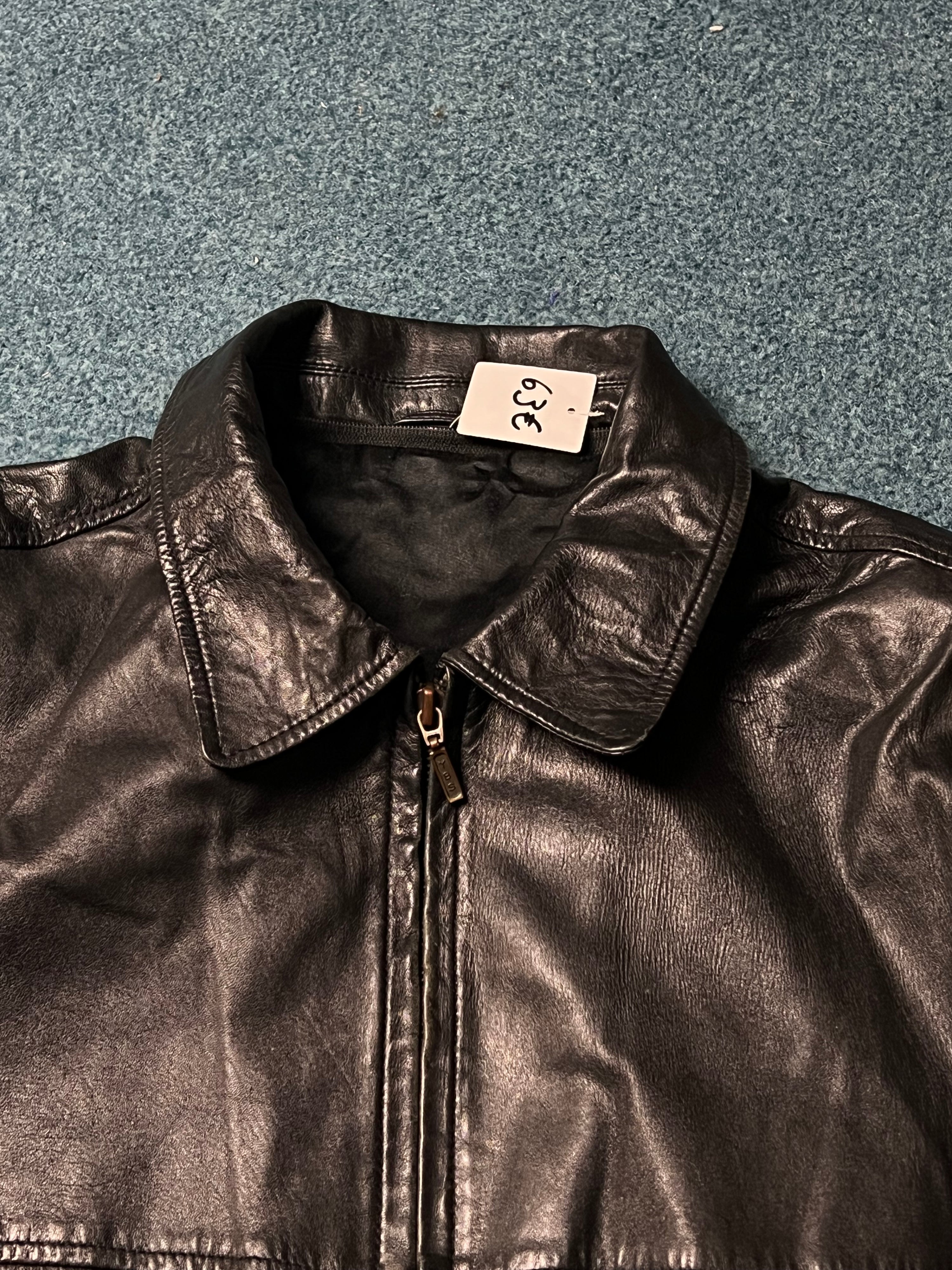 Vintage 90s classic soft Leather aged Jacket (L)