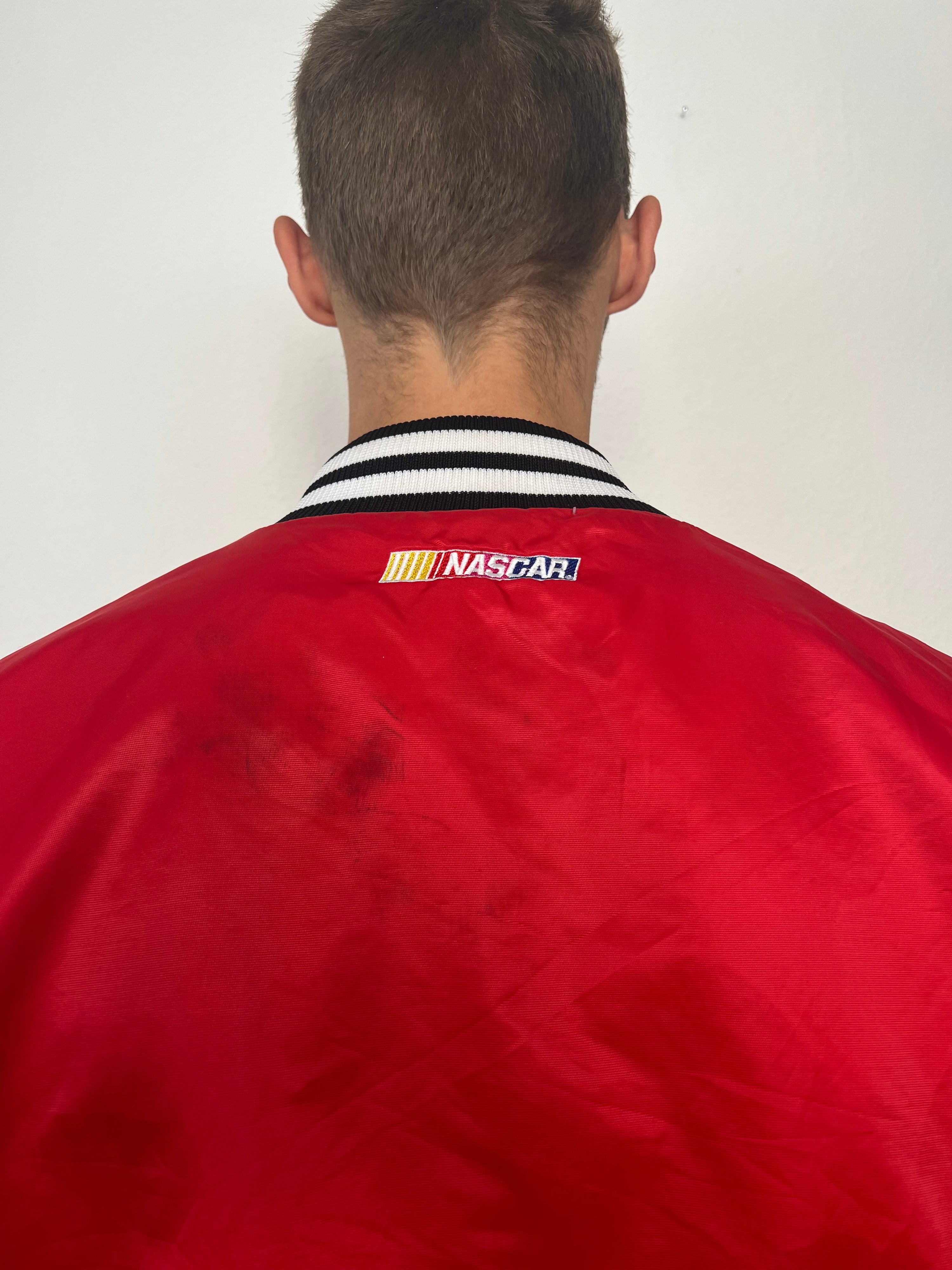 Vintage 90s Nascar Budweiser Racing College Jacket (XL)