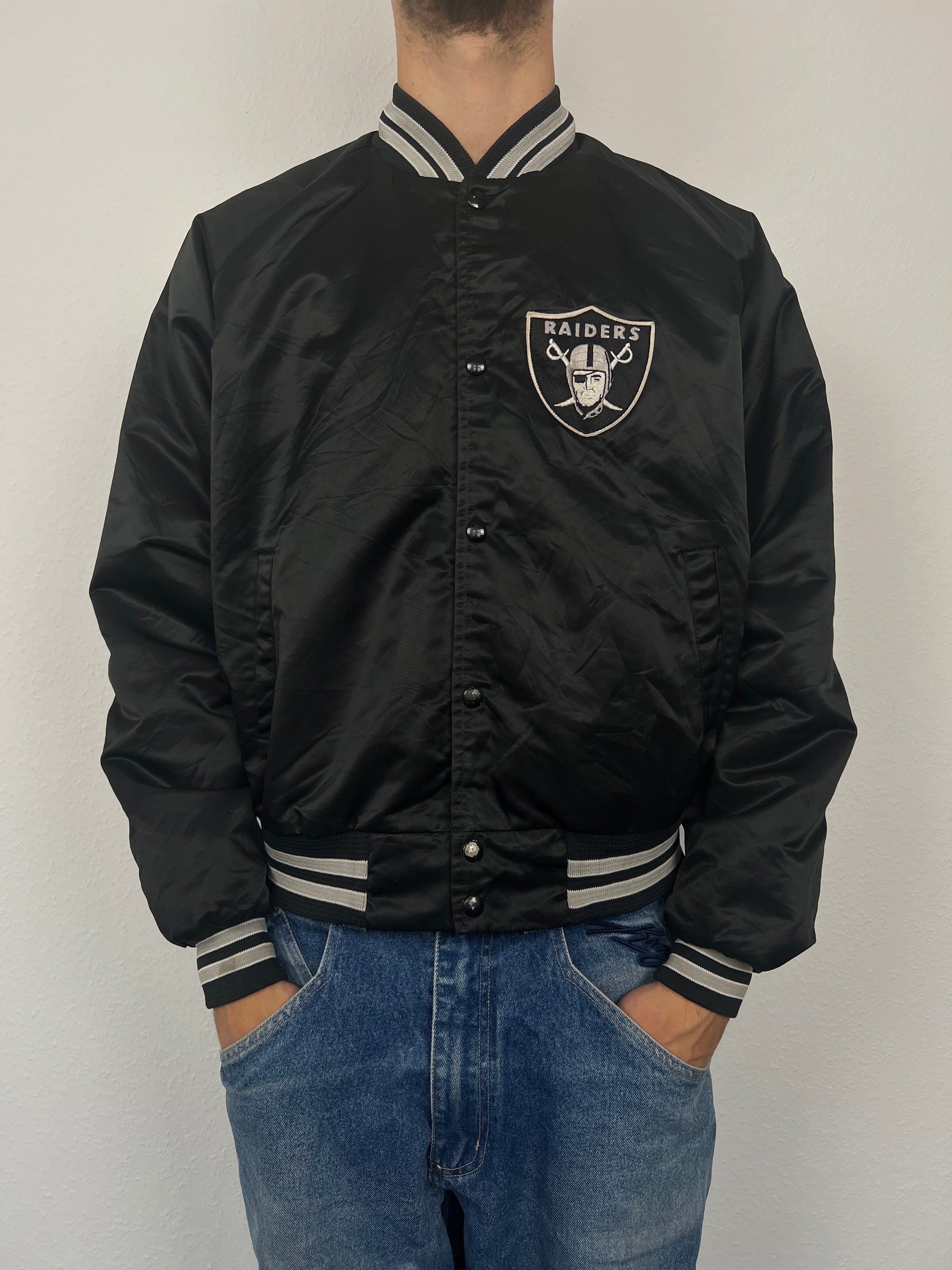 Vintage Raiders College Satin Jacket (S)