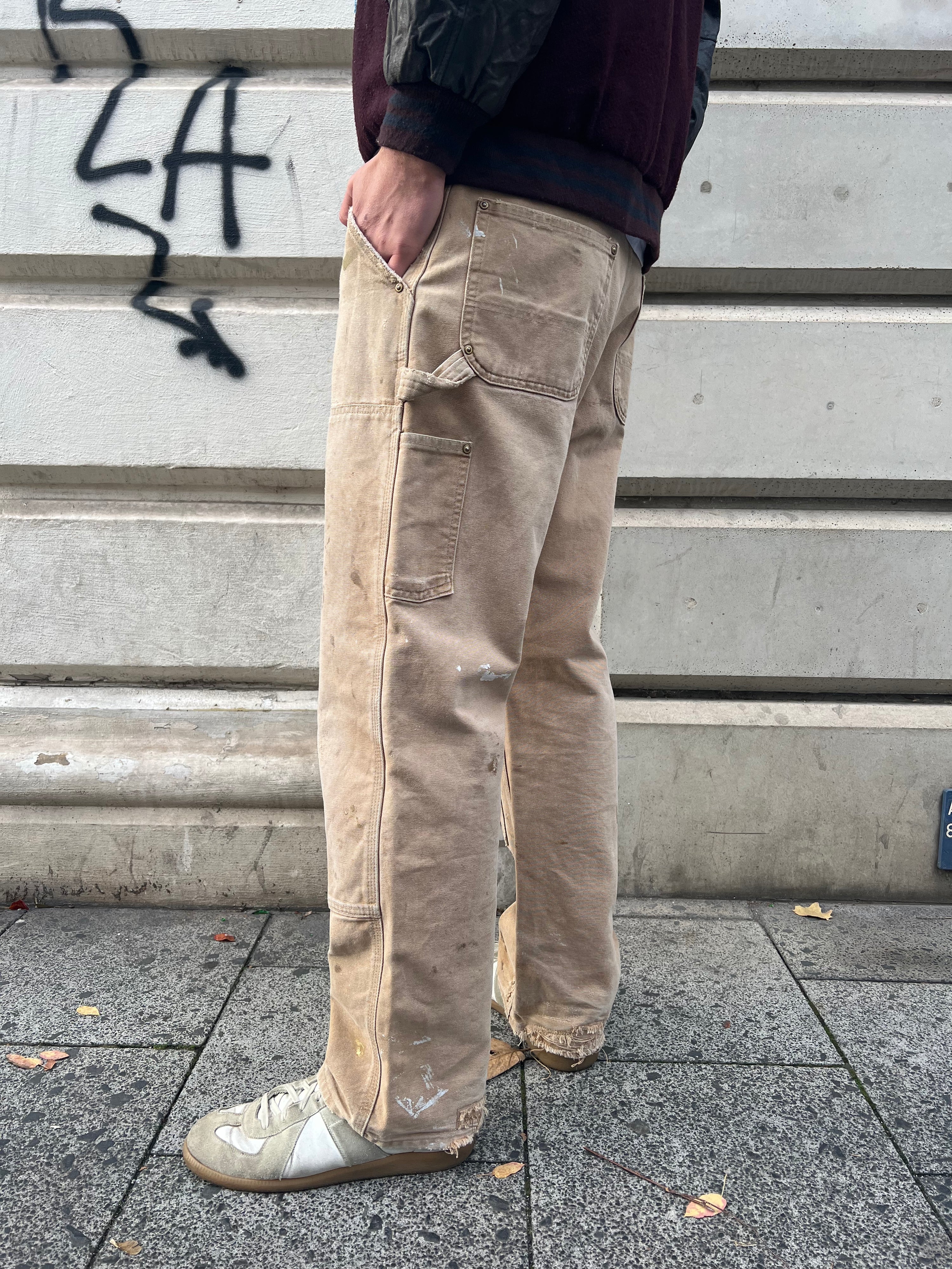 Vintage 90s Carhartt Double Knee Natural Faded (36/30)