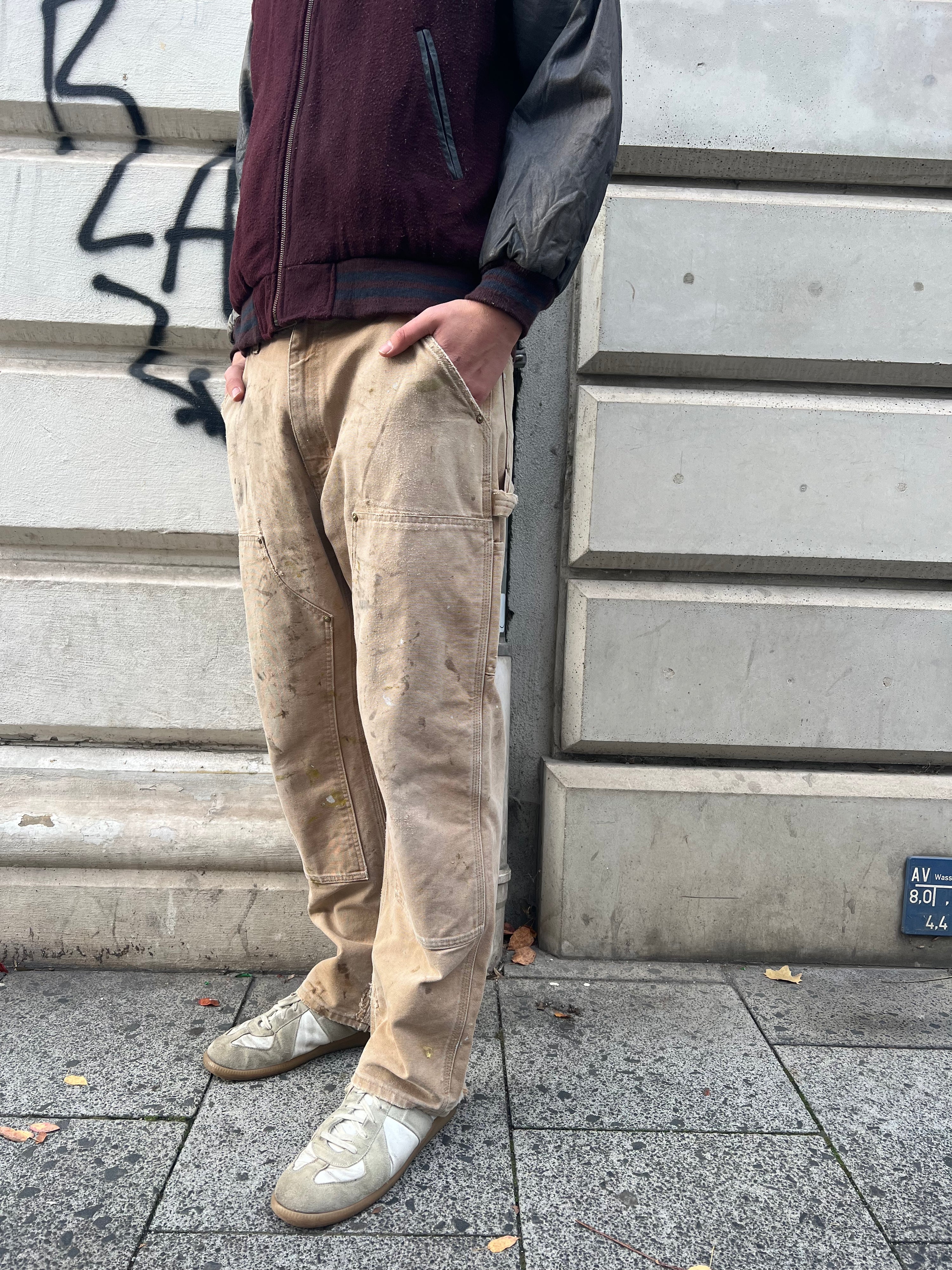 Vintage 90s Carhartt Double Knee Natural Faded (36/30)