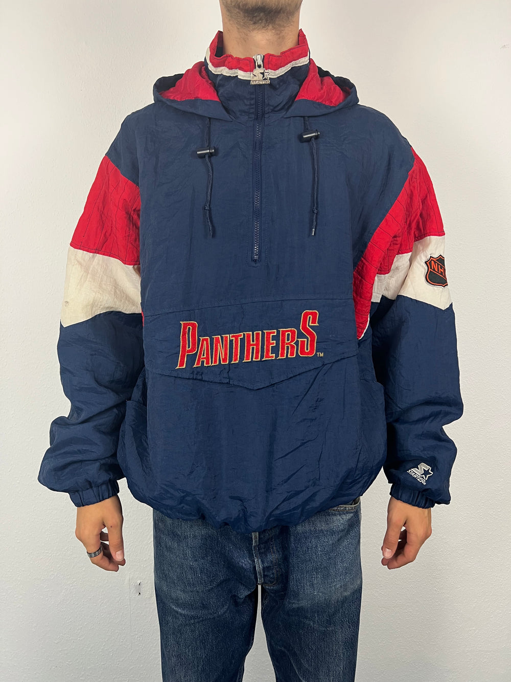 Vintage Panthers Starter Windbreaker Jacket (XL)