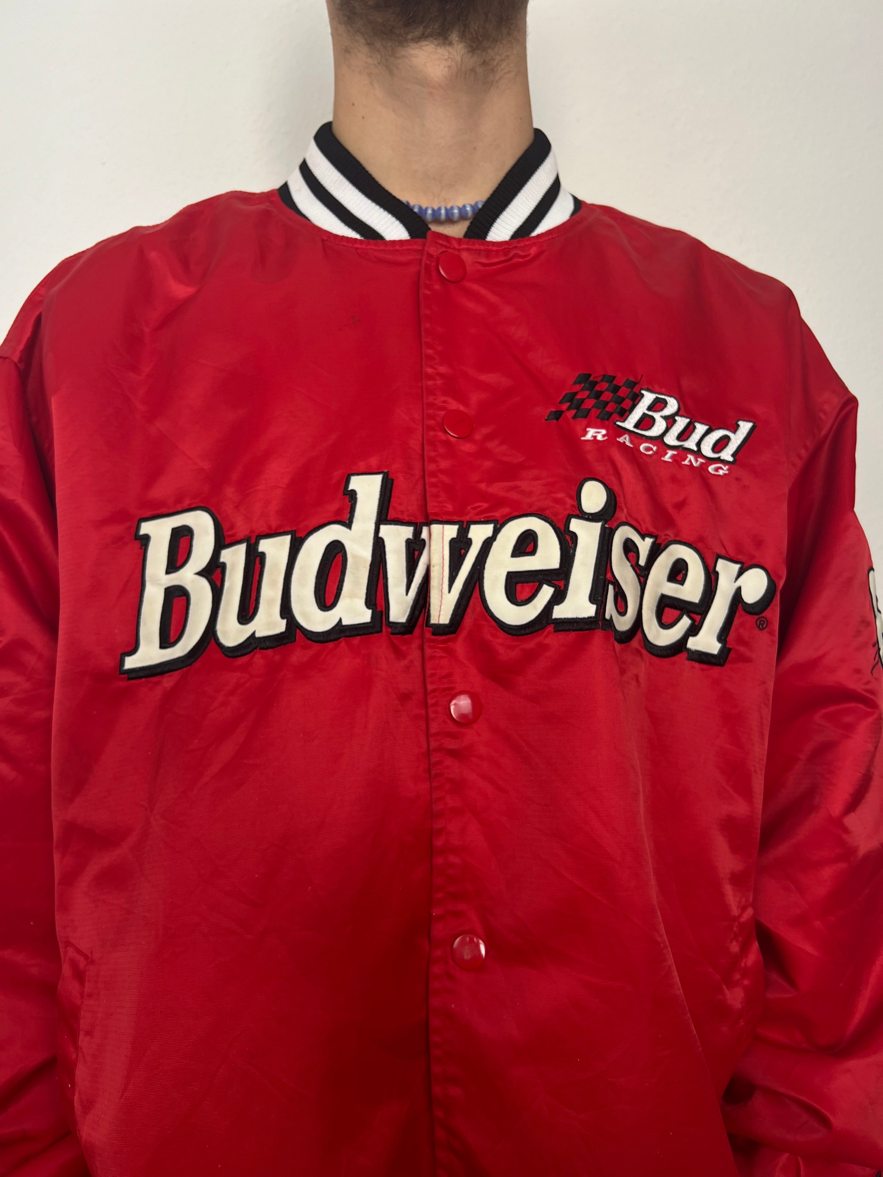 Vintage 90s Nascar Budweiser Racing College Jacket (XL)