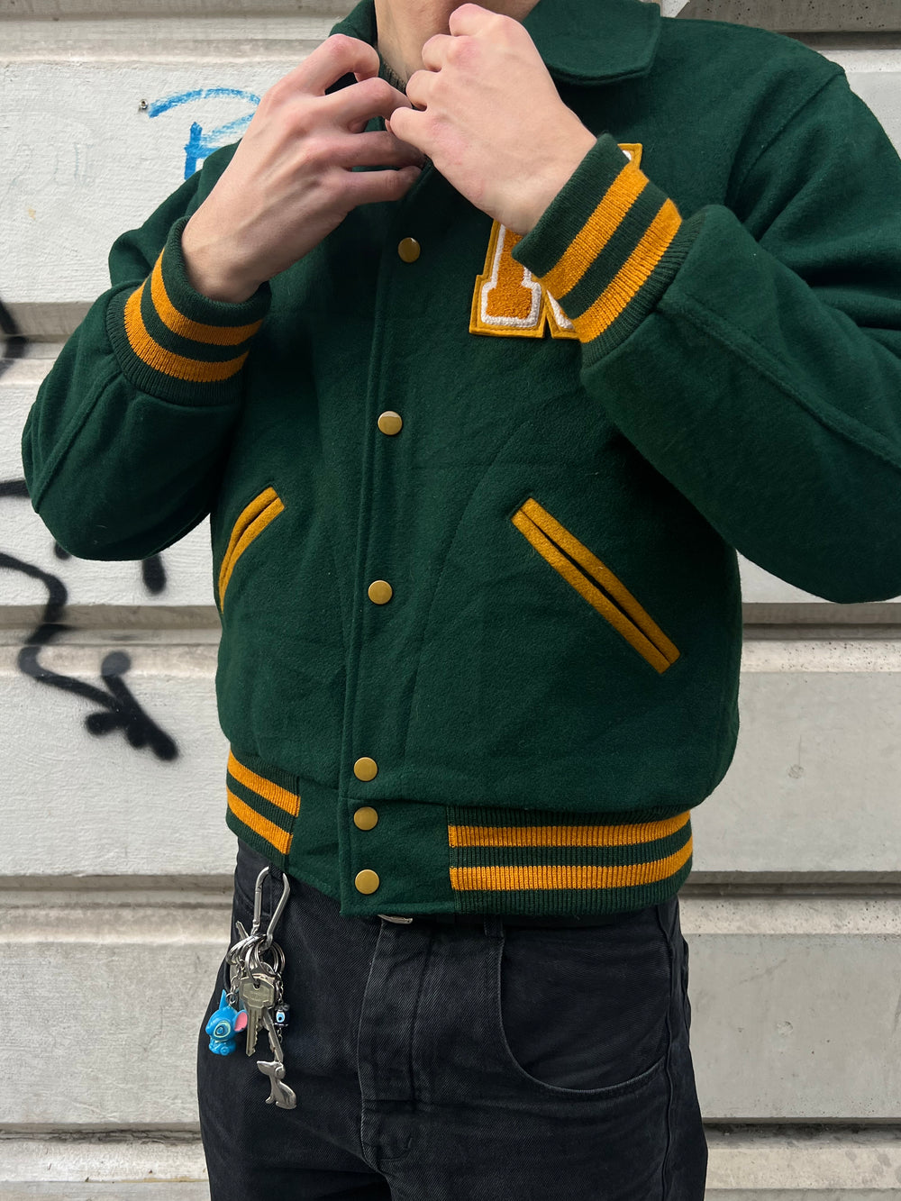 Vintage Varsity 90s College Jacket (M)