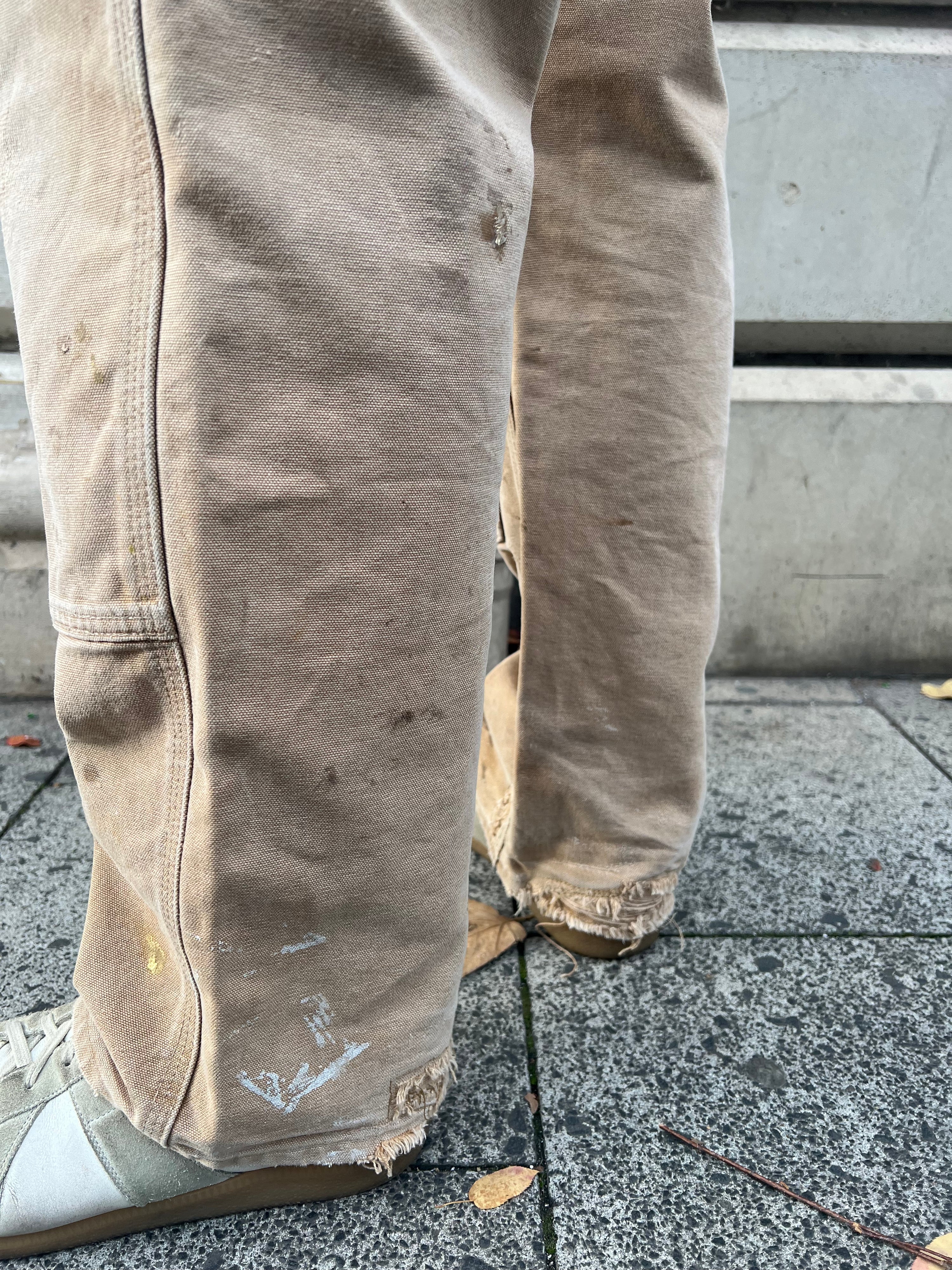 Vintage 90s Carhartt Double Knee Natural Faded (36/30)