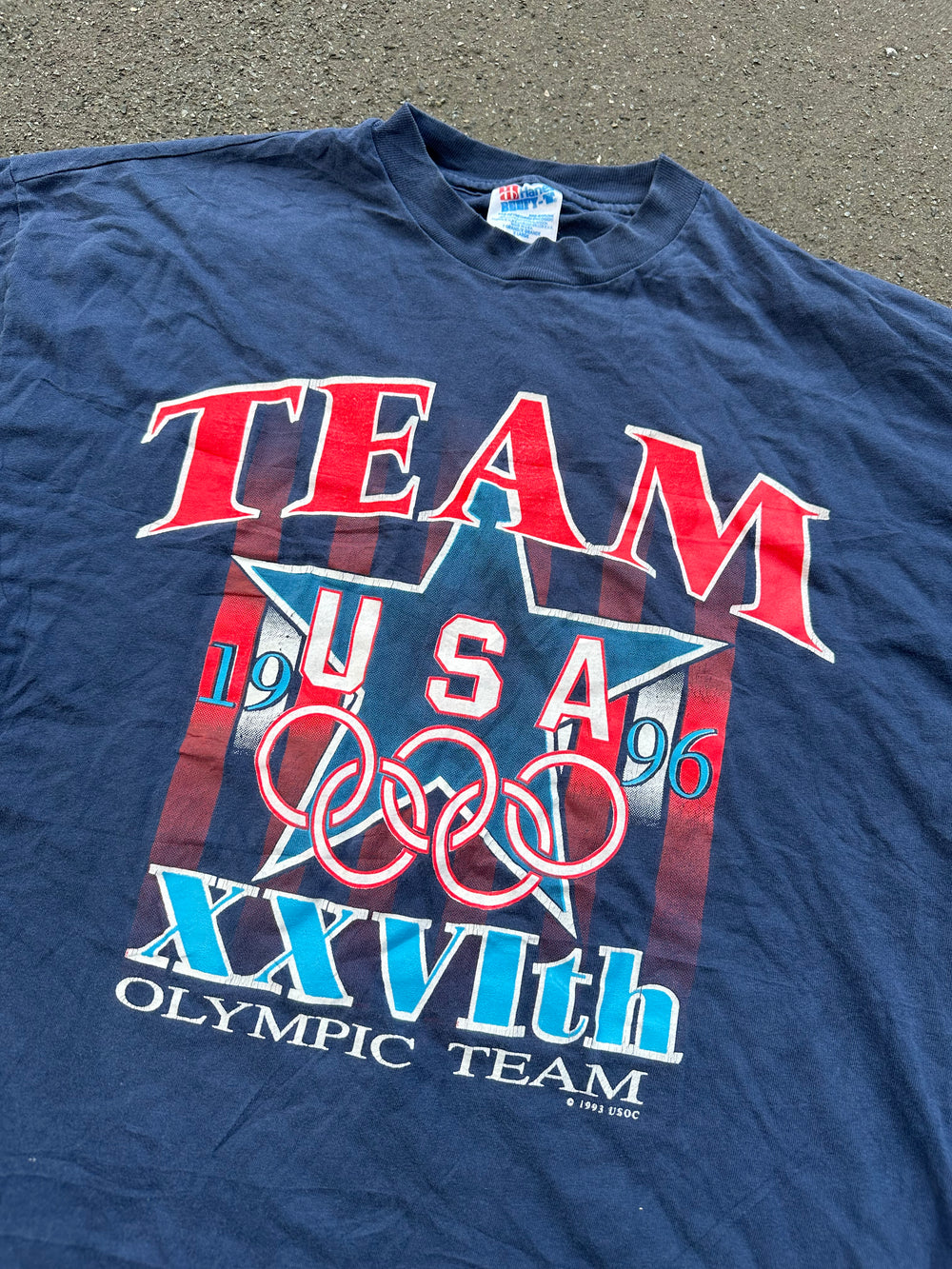 Vintage Olympia 1996 Team USA Hanes T-Shirt (XL)