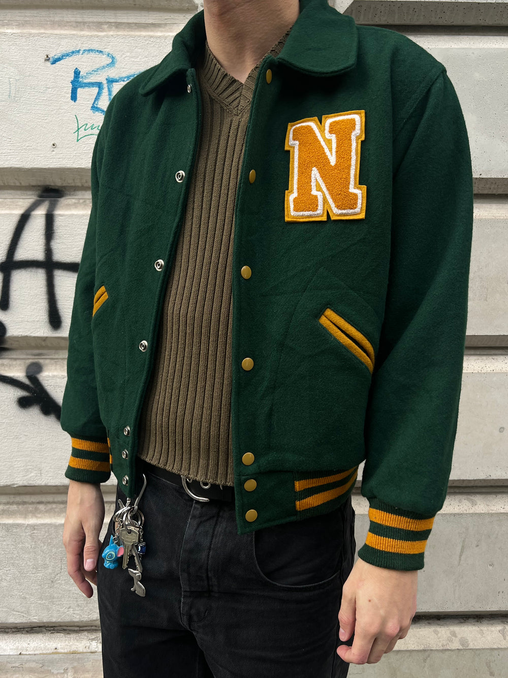 Vintage Varsity 90s College Jacket (M)