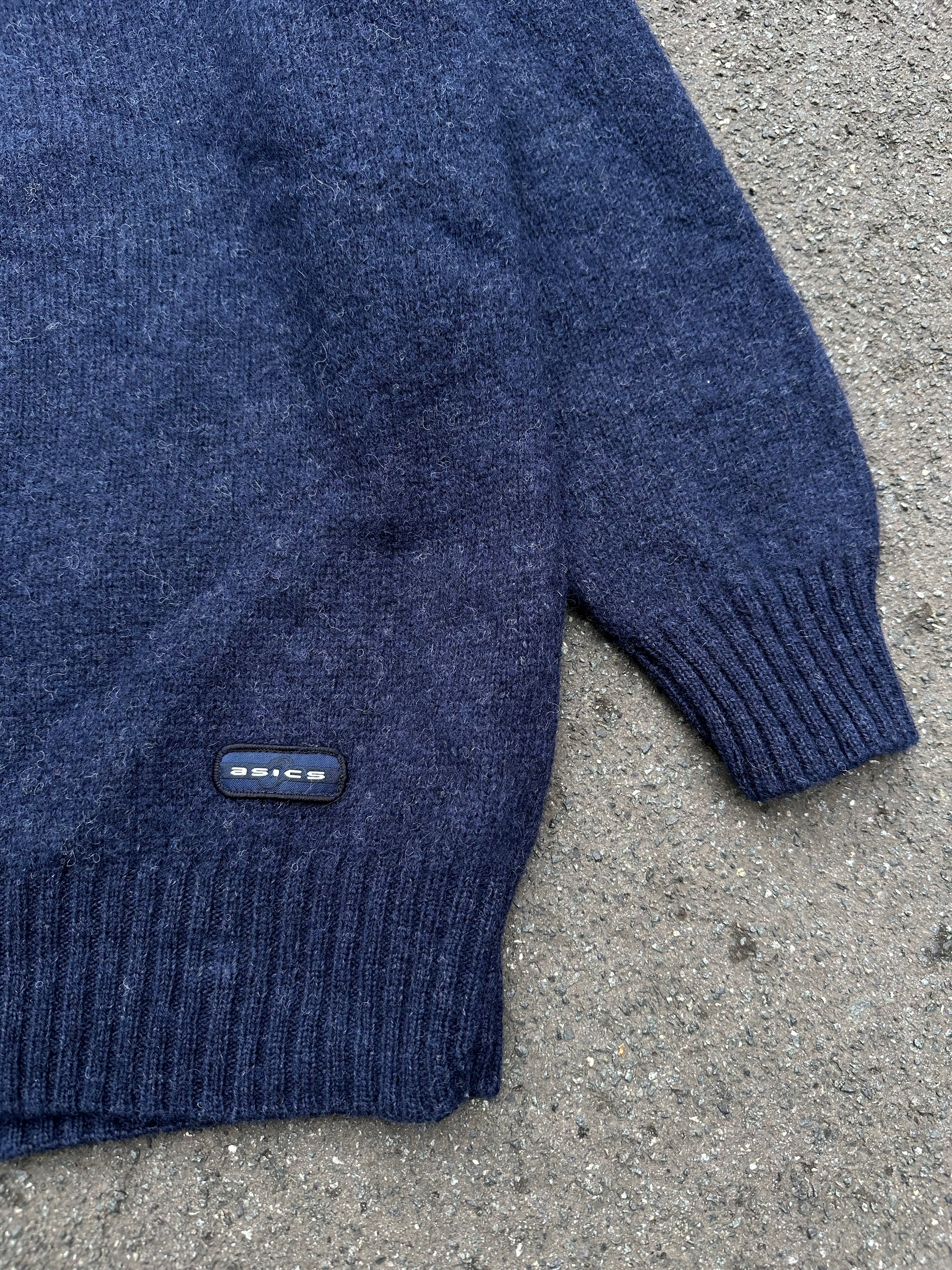 Vintage Asics Knit Zip Sweater (L)