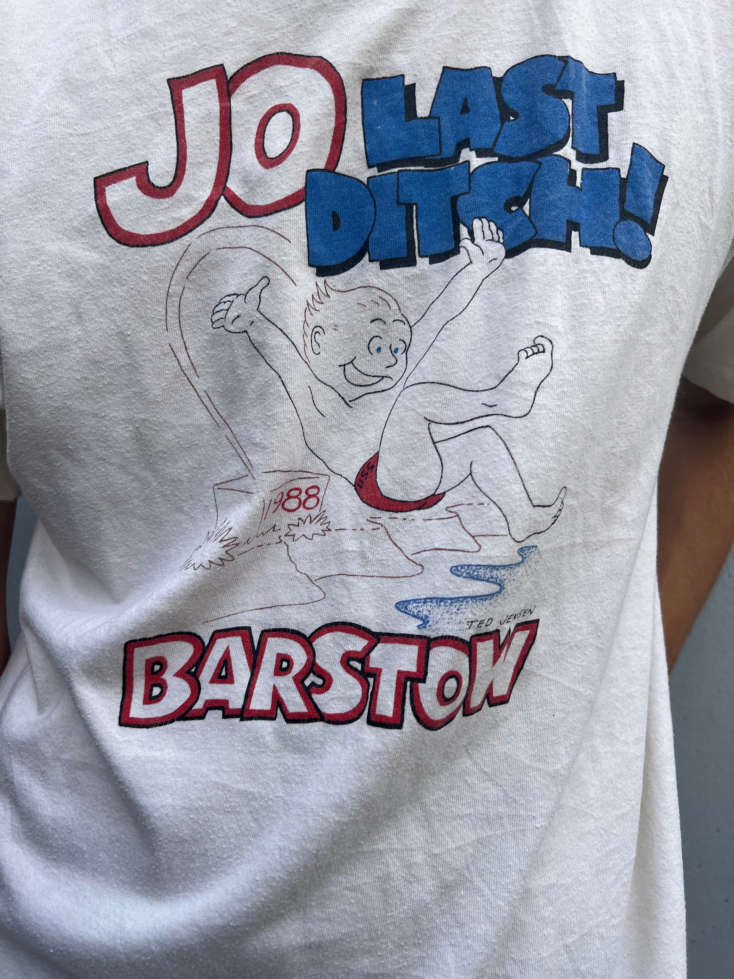Vintage 1988 Single Stitched Jo Last Ditsch Ted Jensen Barstow T-Shirt USS United States Ship (M)