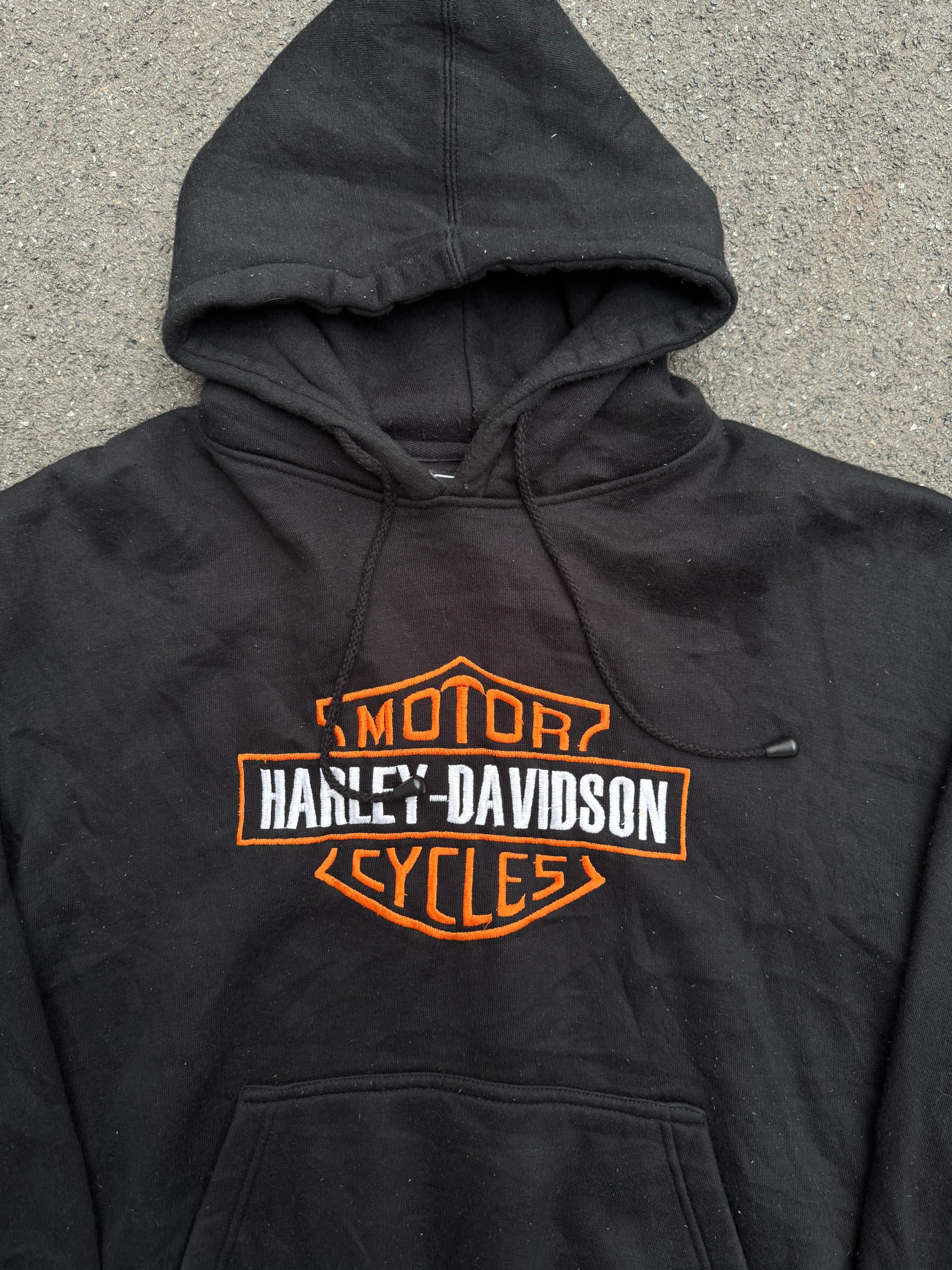 Vintage 90s Harley Davidson Motorcycles Logo Hoodie (XL)