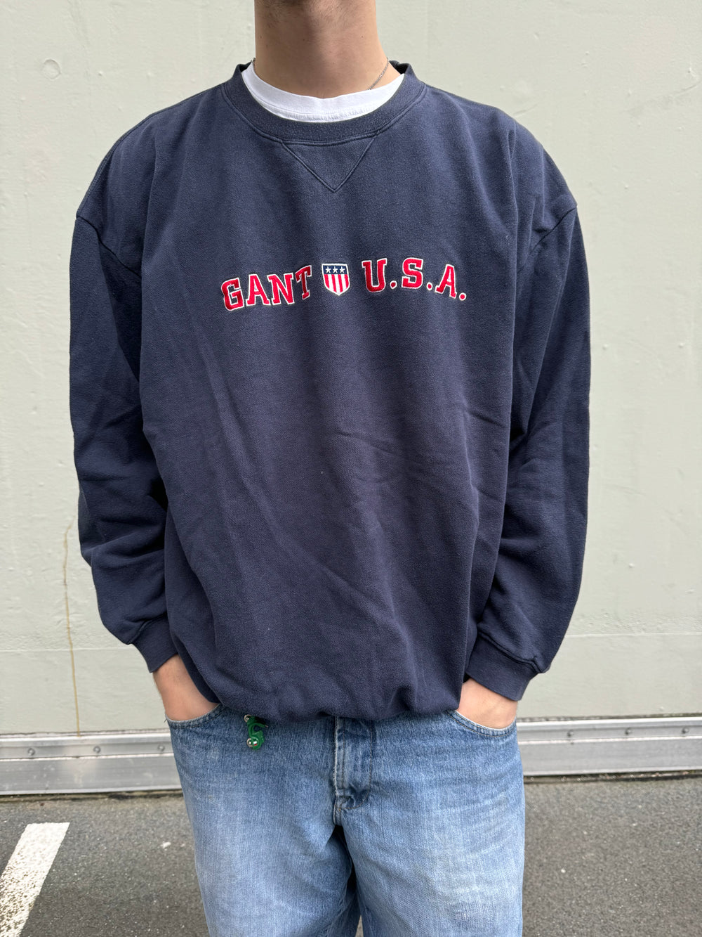 Vintage 90s Gant Logo Sweater (XL)