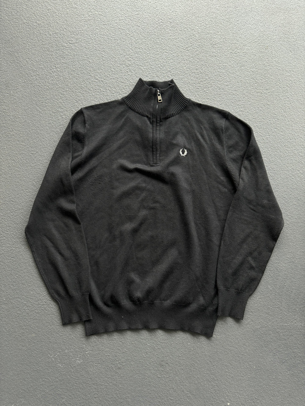 Early 2000s Fred Perry Knit 1/4 Zip Sweater Troyer (M/L)