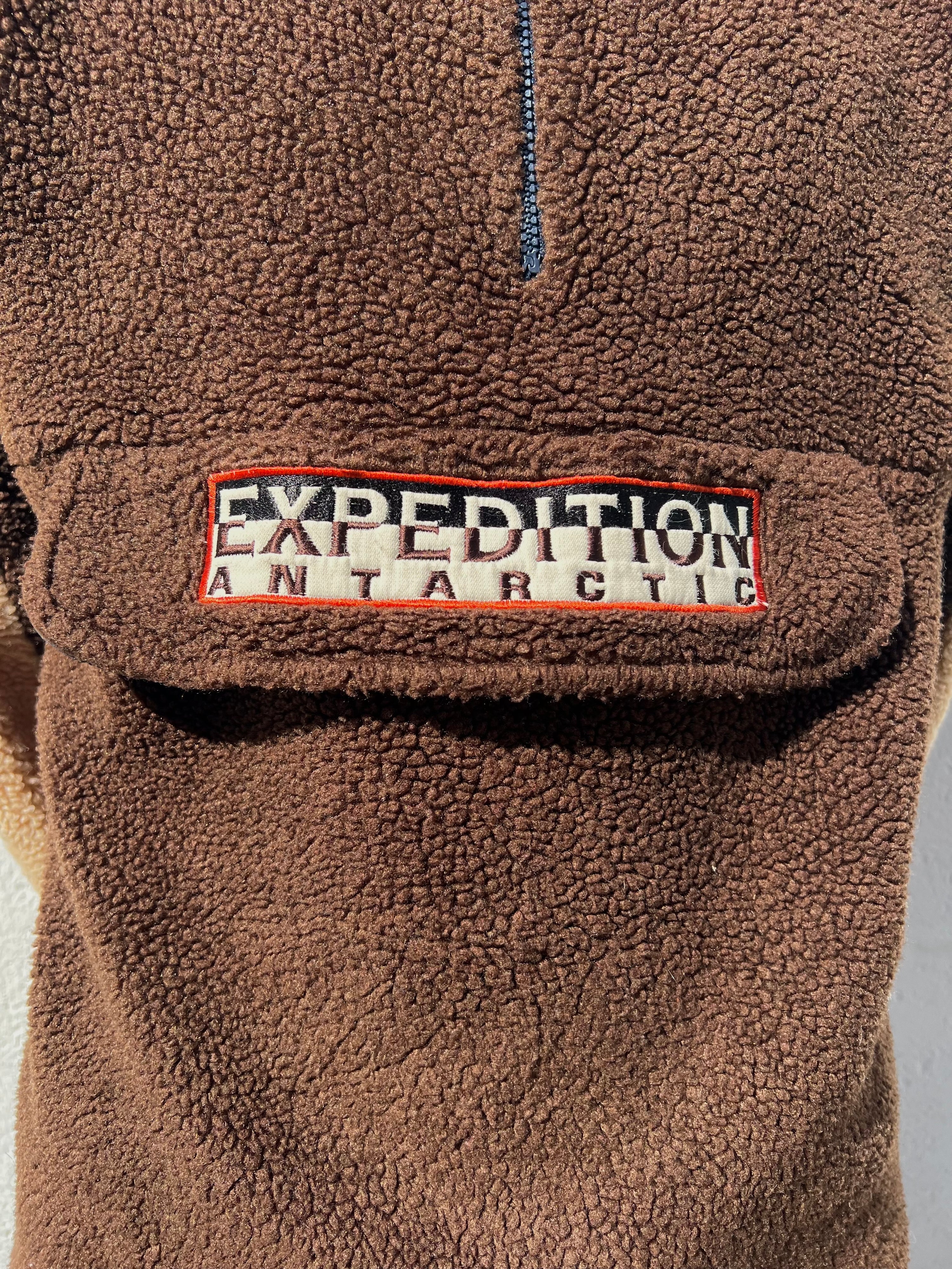 Vintage 90s Expedition Antarctica Fleece Zip Sweater Oversized (M)