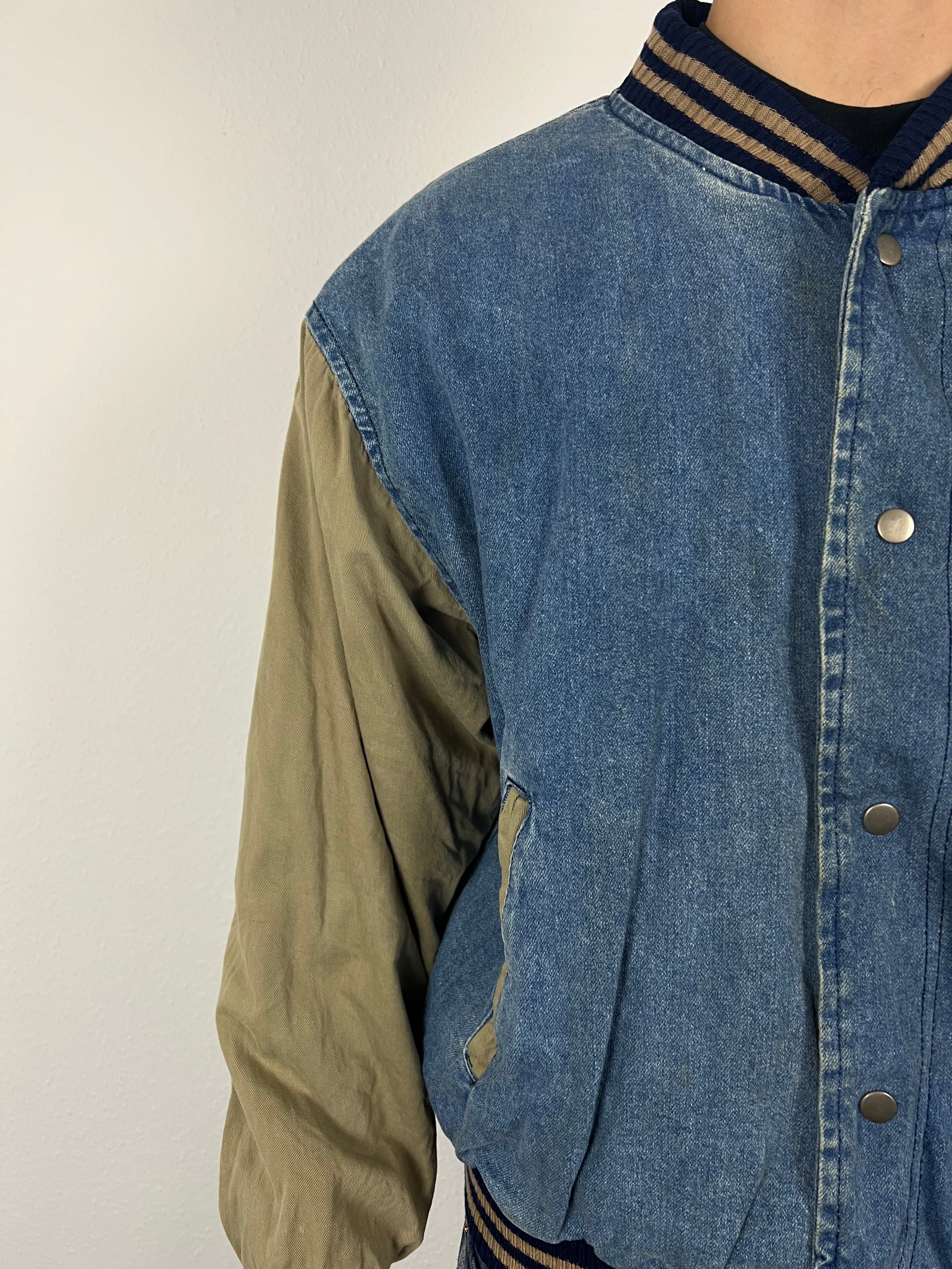 Vintage 90s/2000s Denim Canvas Collegejacket (M)