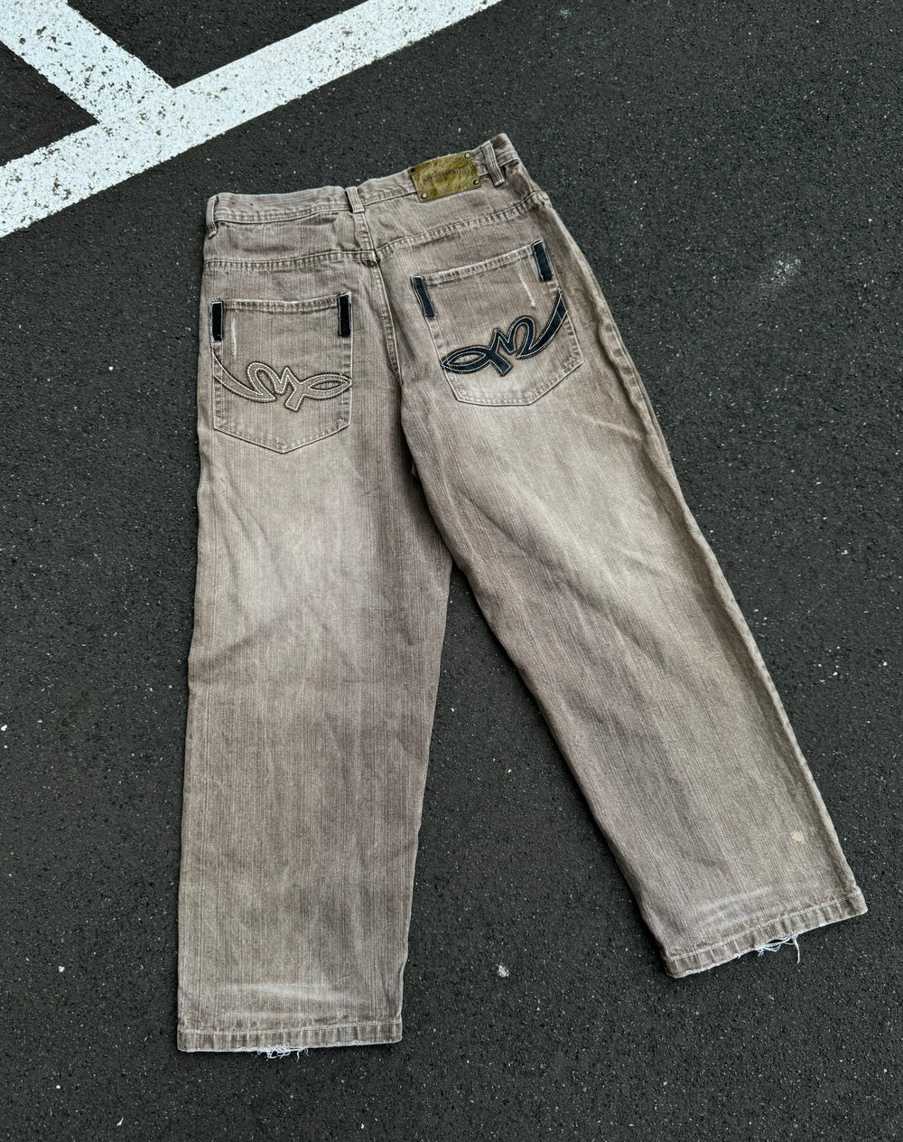 Late 1990s early 2000s Southpole Skate Wide Leg Baggy Jeans Hose Denim (33)