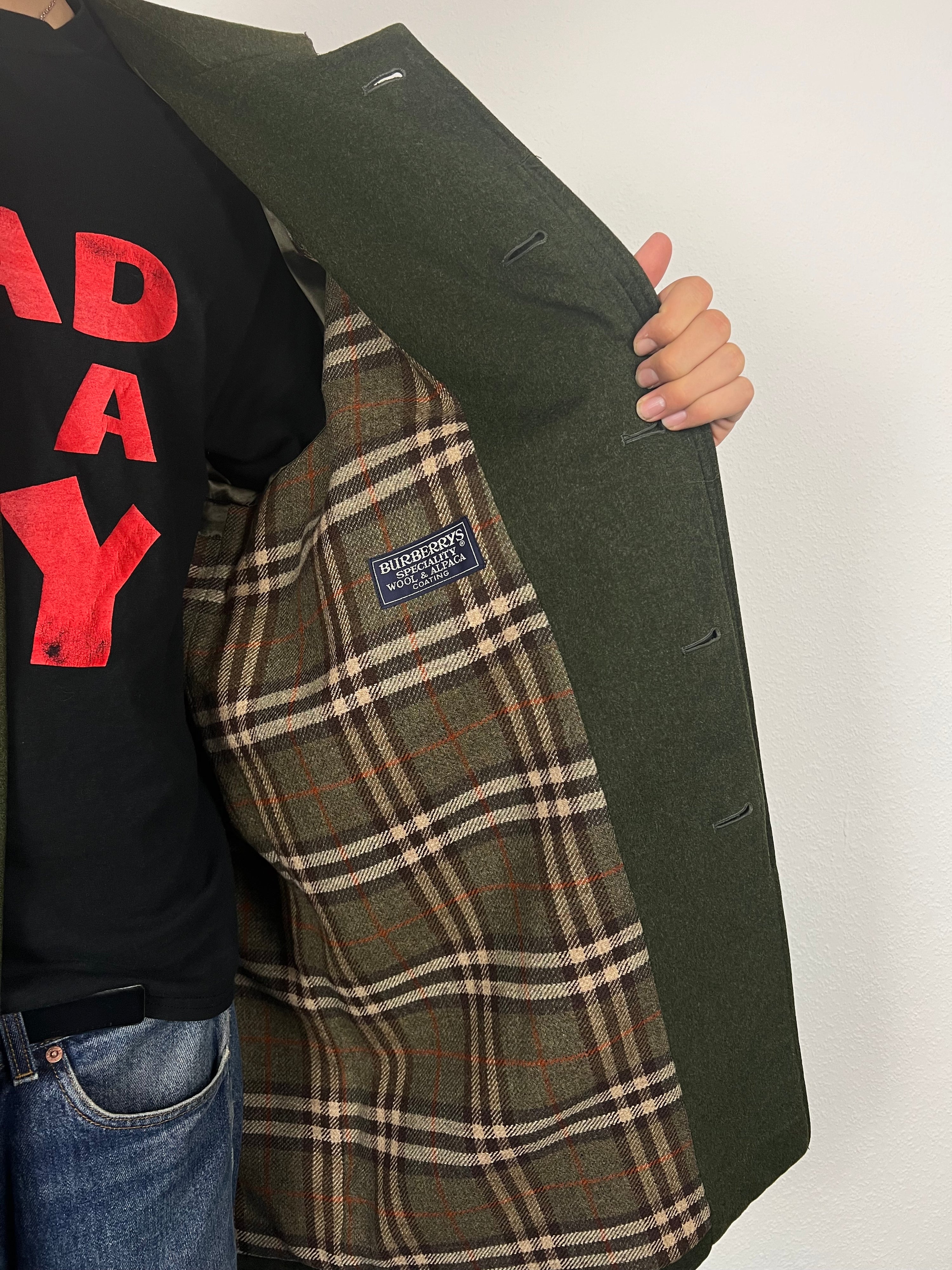 Vintage Burberry Wool Coat (XL)