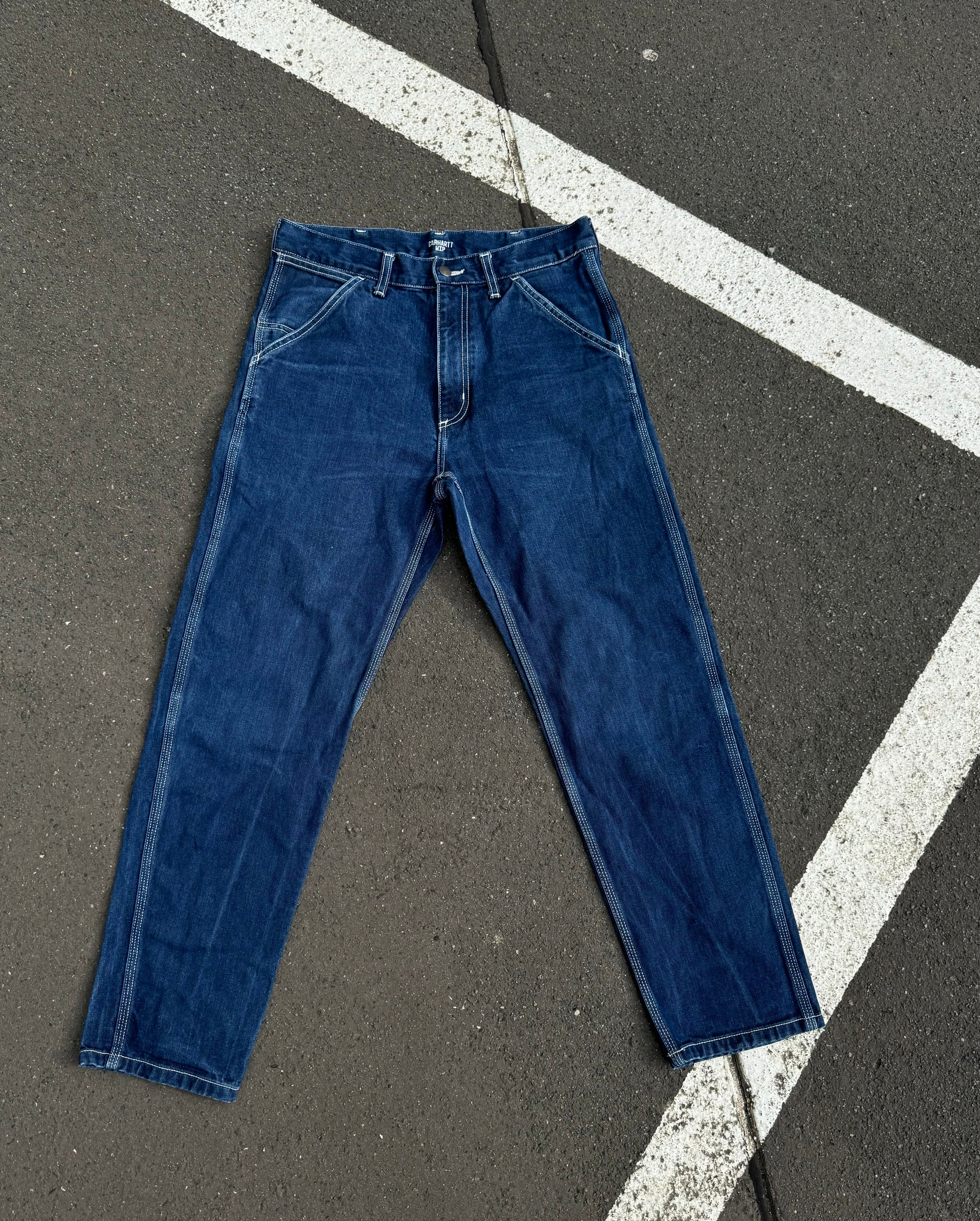 early 2000s Carhartt WIP straight cut Jeans Denim Hose (30)