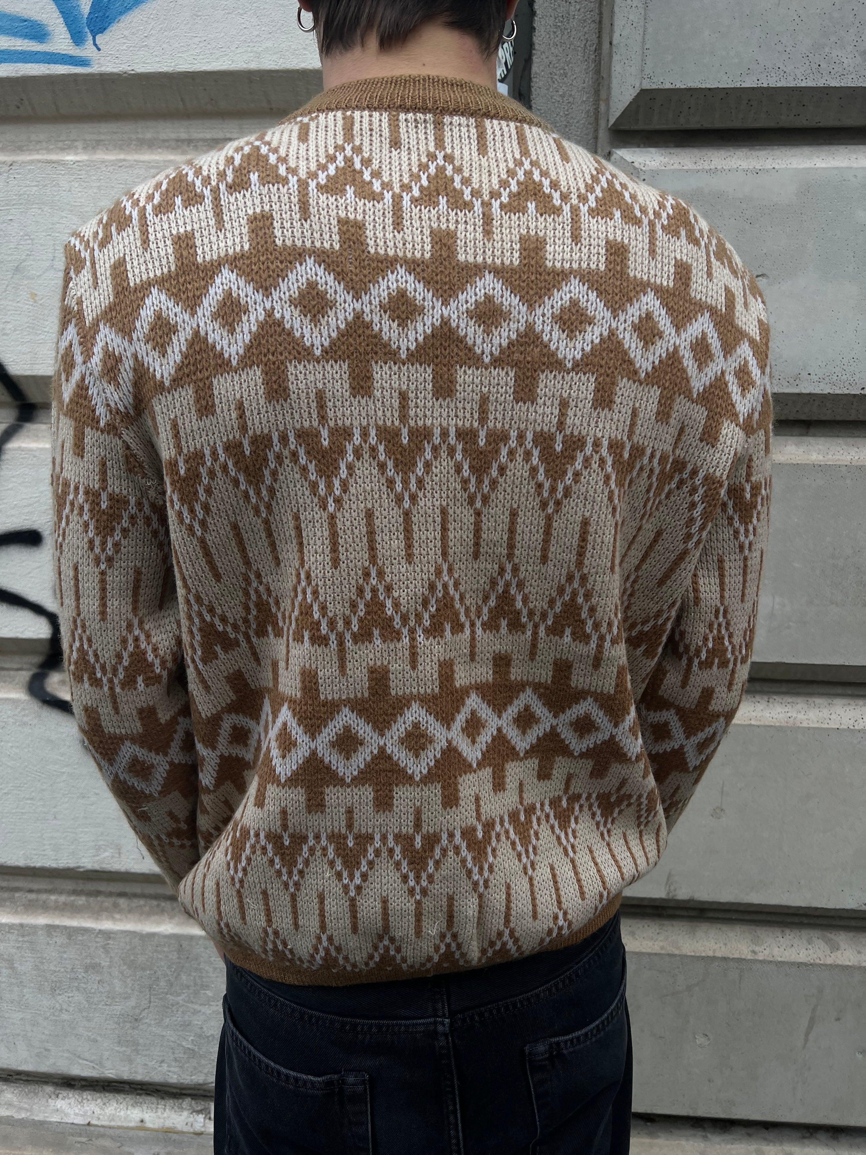Vintage 70s 80s Wool Knit Sweater (M)