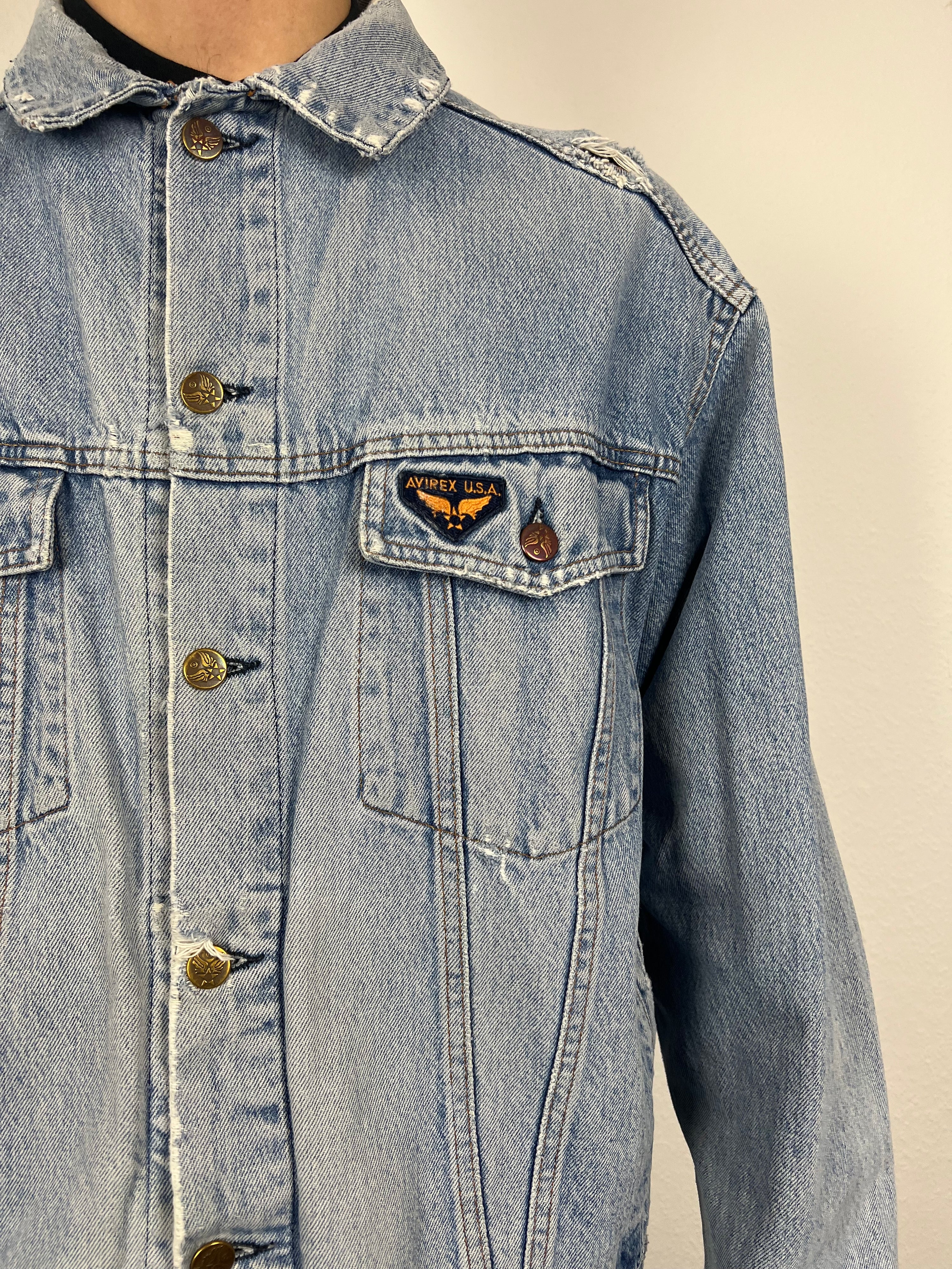 Vintage Avirex Denim Jacket Natural faded (XL)