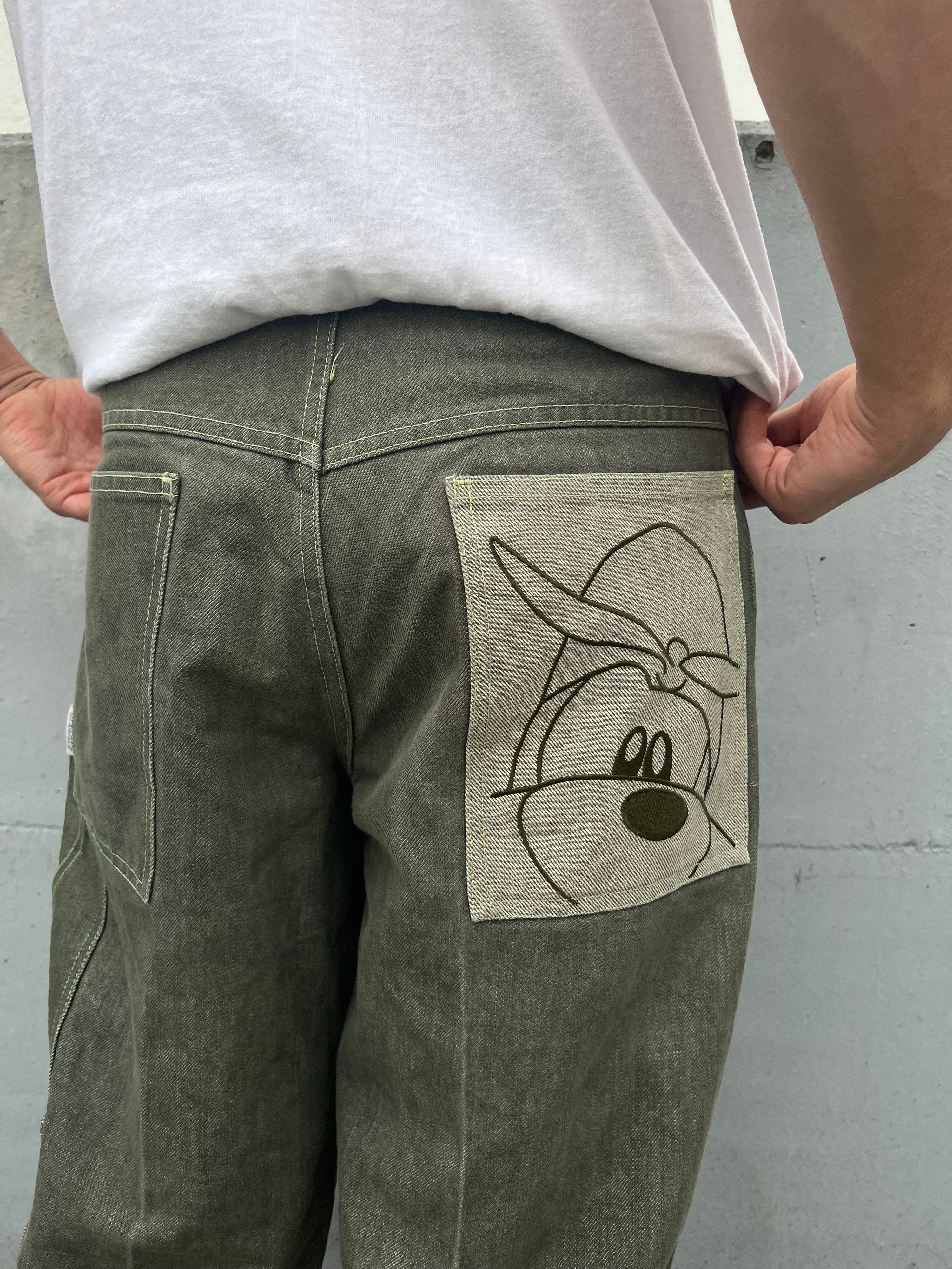 Vintage 90s Meoshe Baggy Hip-Hop Denim Trousers (34)