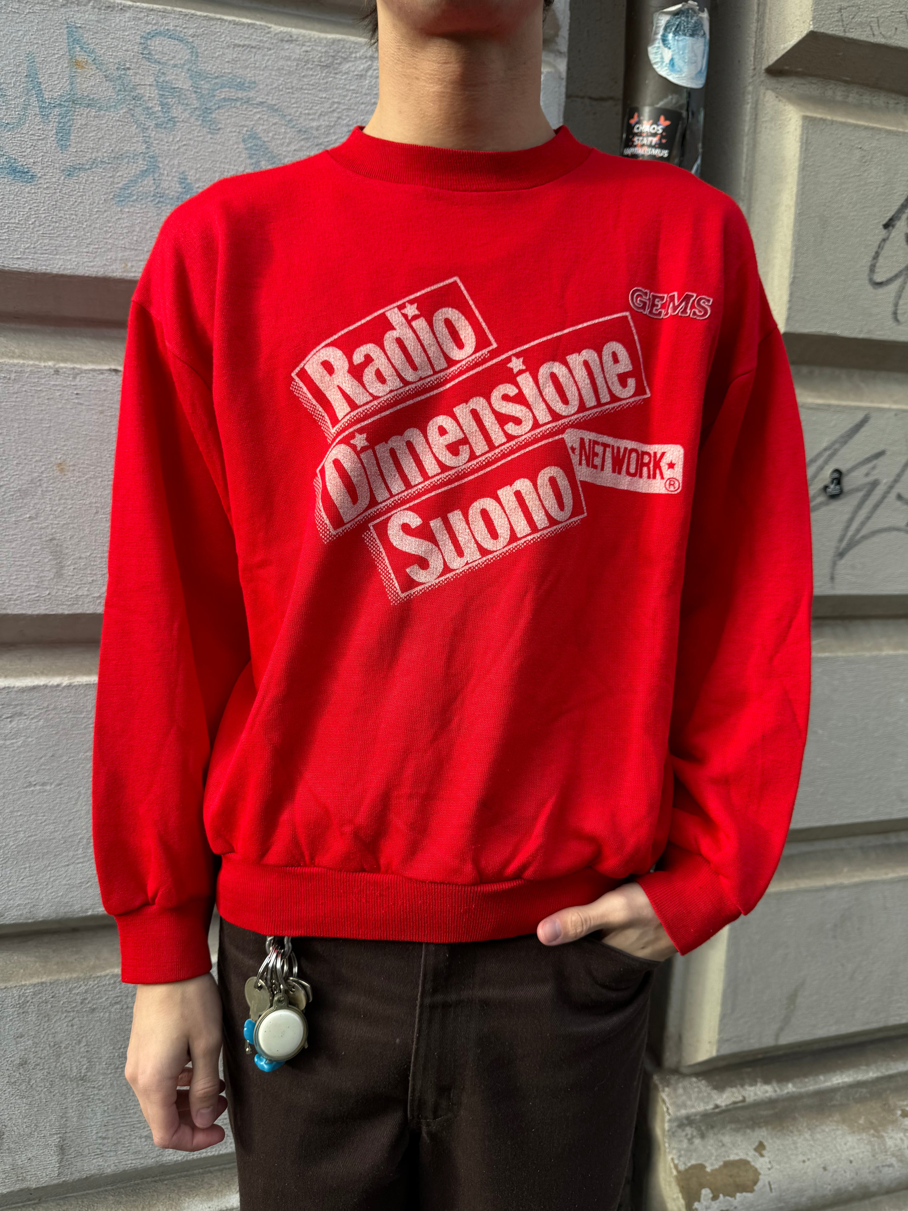 Vintage 90s Gems Radio Dimensione Suono Network Sweater (M)