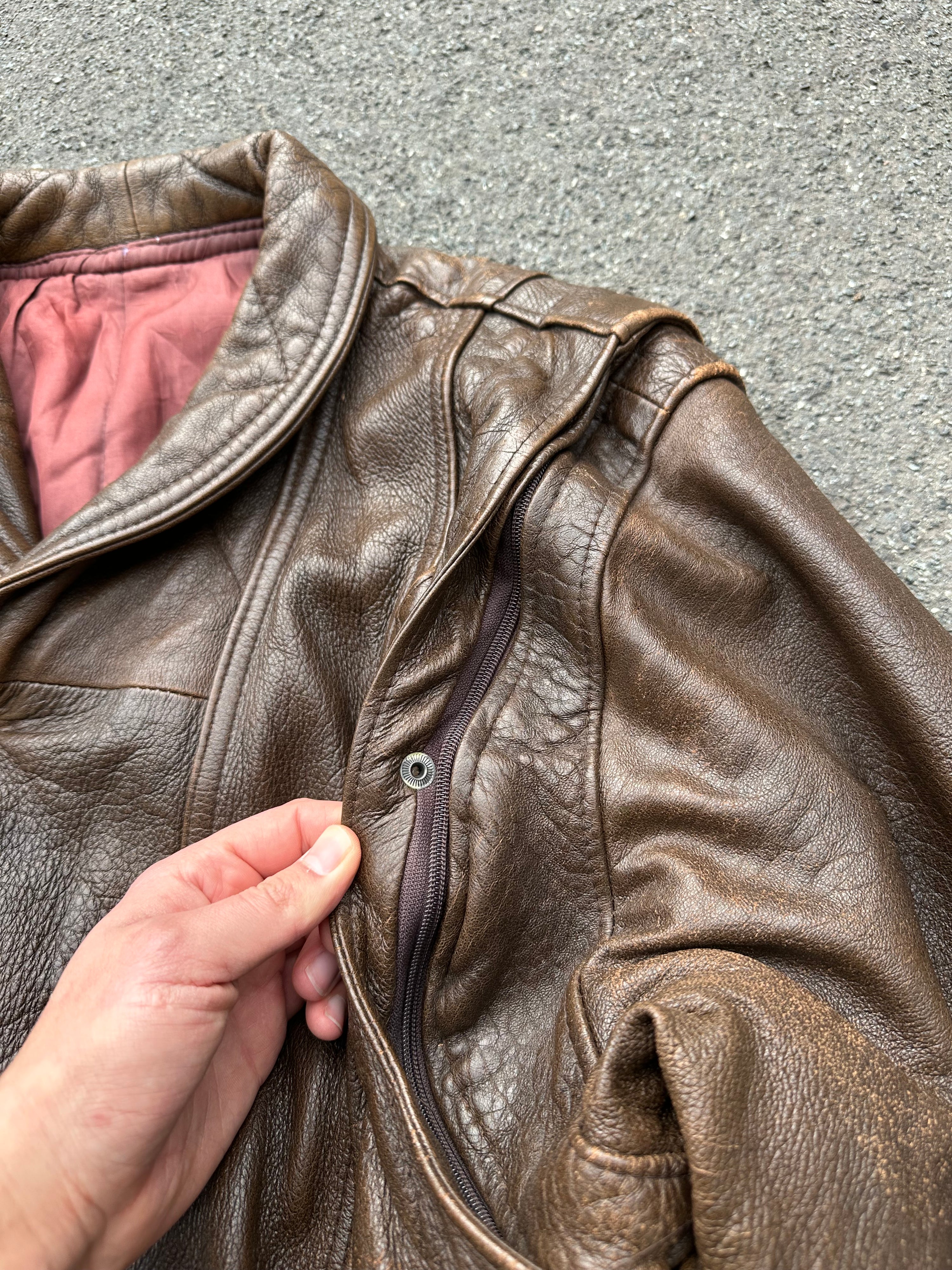 Vintage 80s 90s Leather Jacket (L/XL)