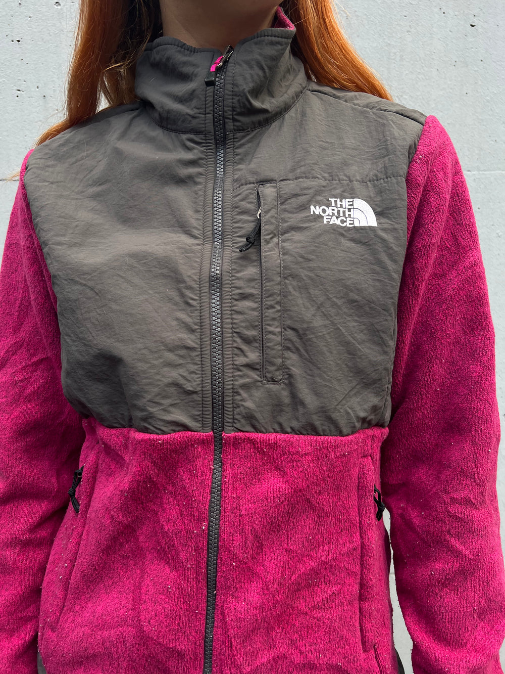 Y2K The North Face Logo Fleece Jacket (S)