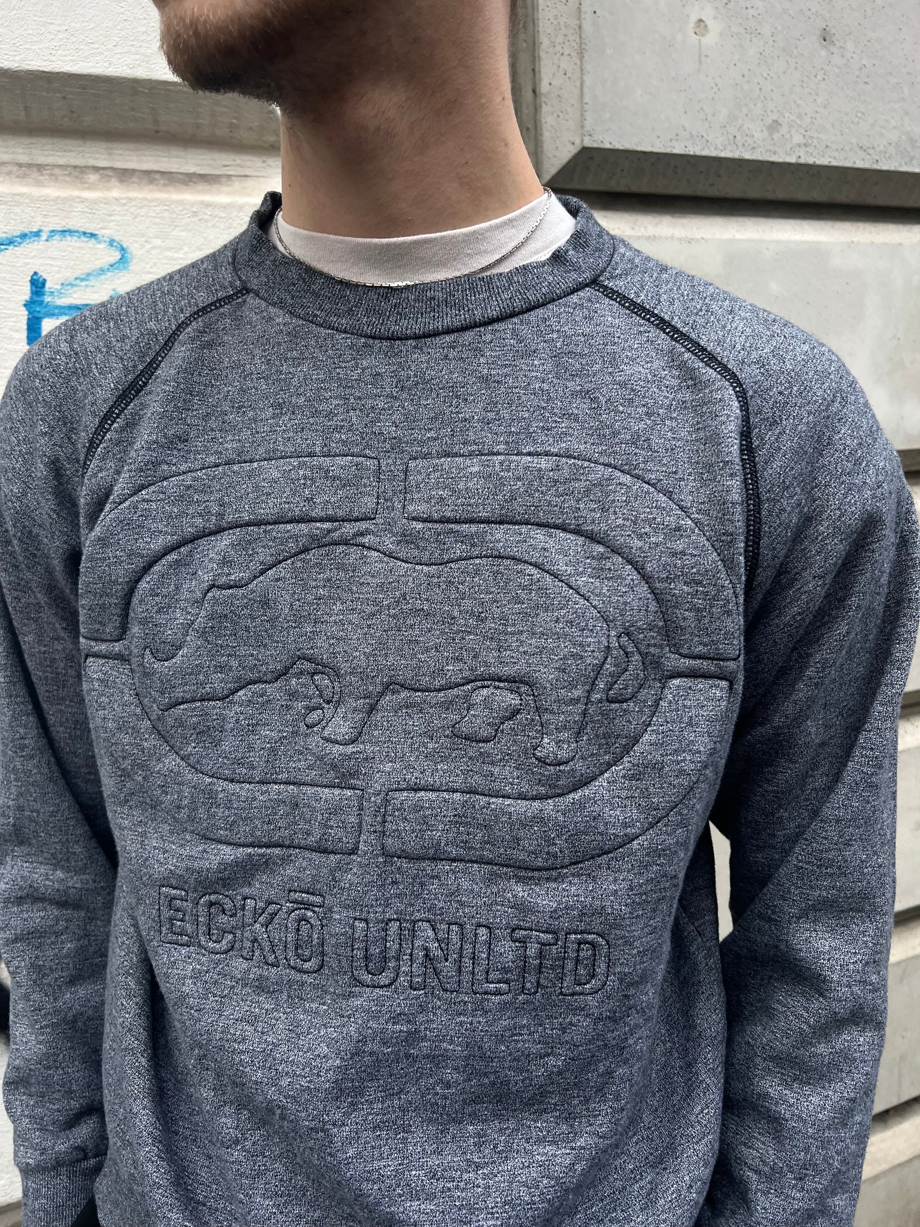 Vintage 90s Ecko Unltd Logo Sweater (M)