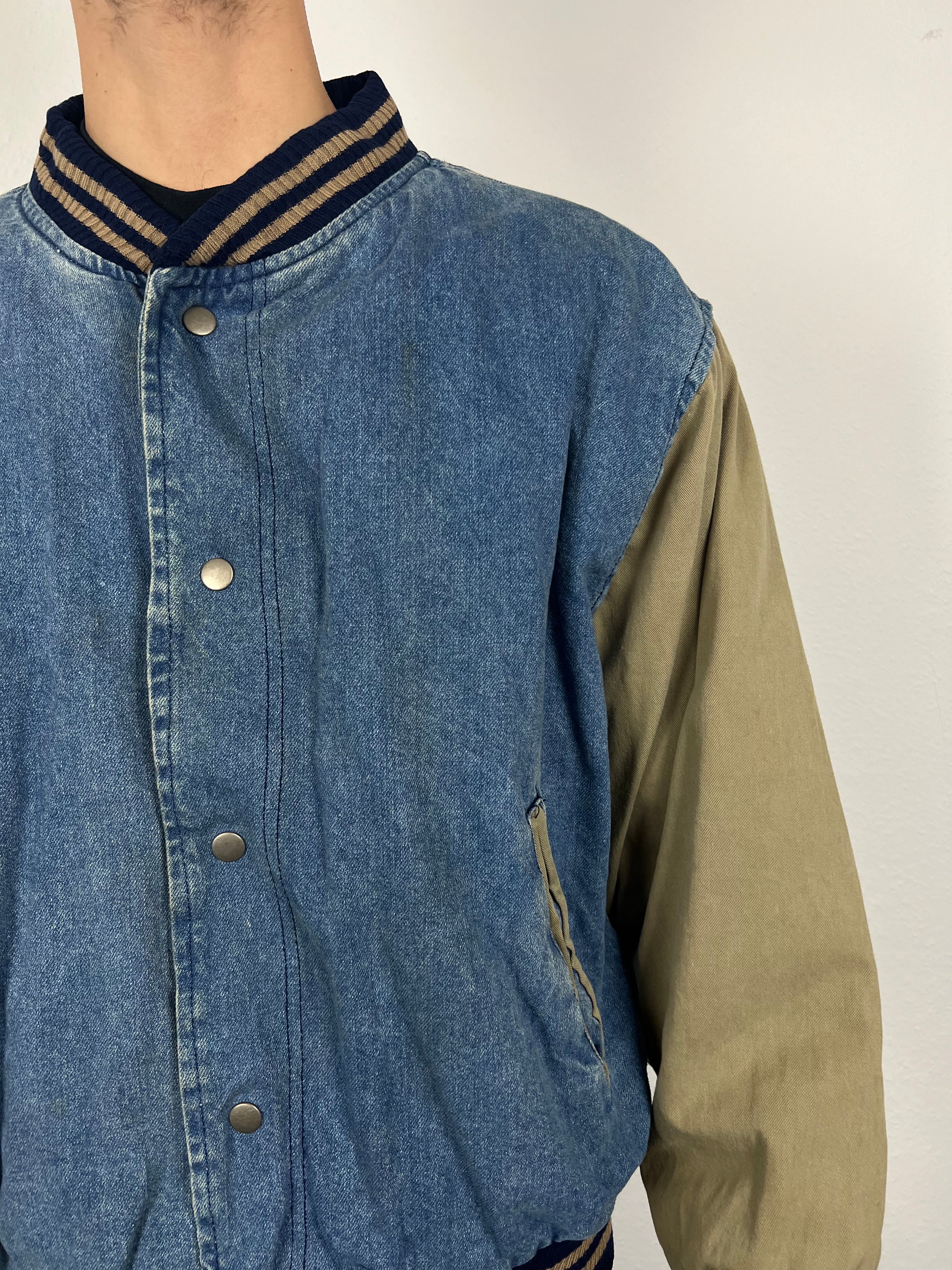 Vintage 90s/2000s Denim Canvas Collegejacket (M)