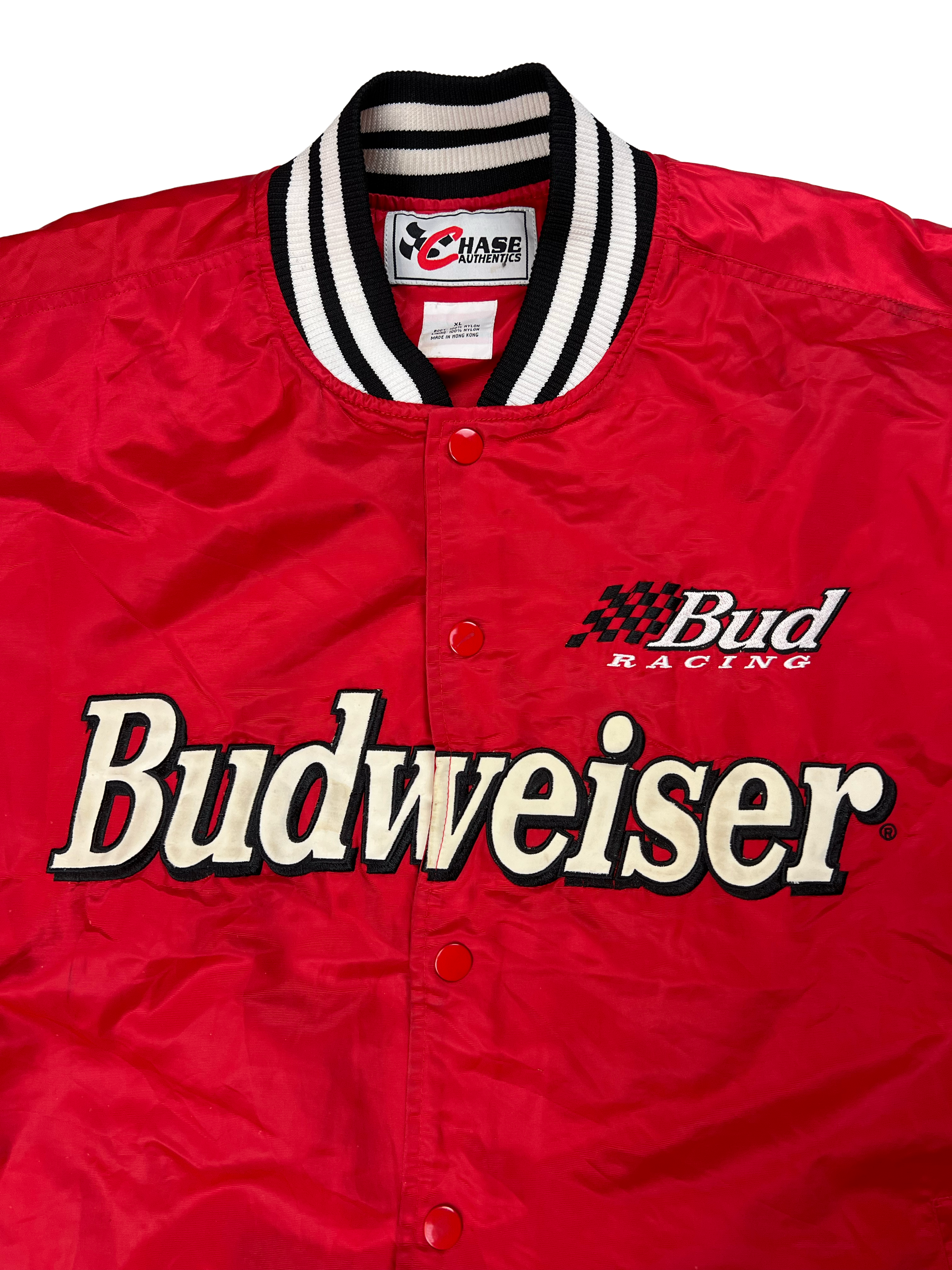 Vintage 90s Nascar Budweiser Racing College Jacket (XL)