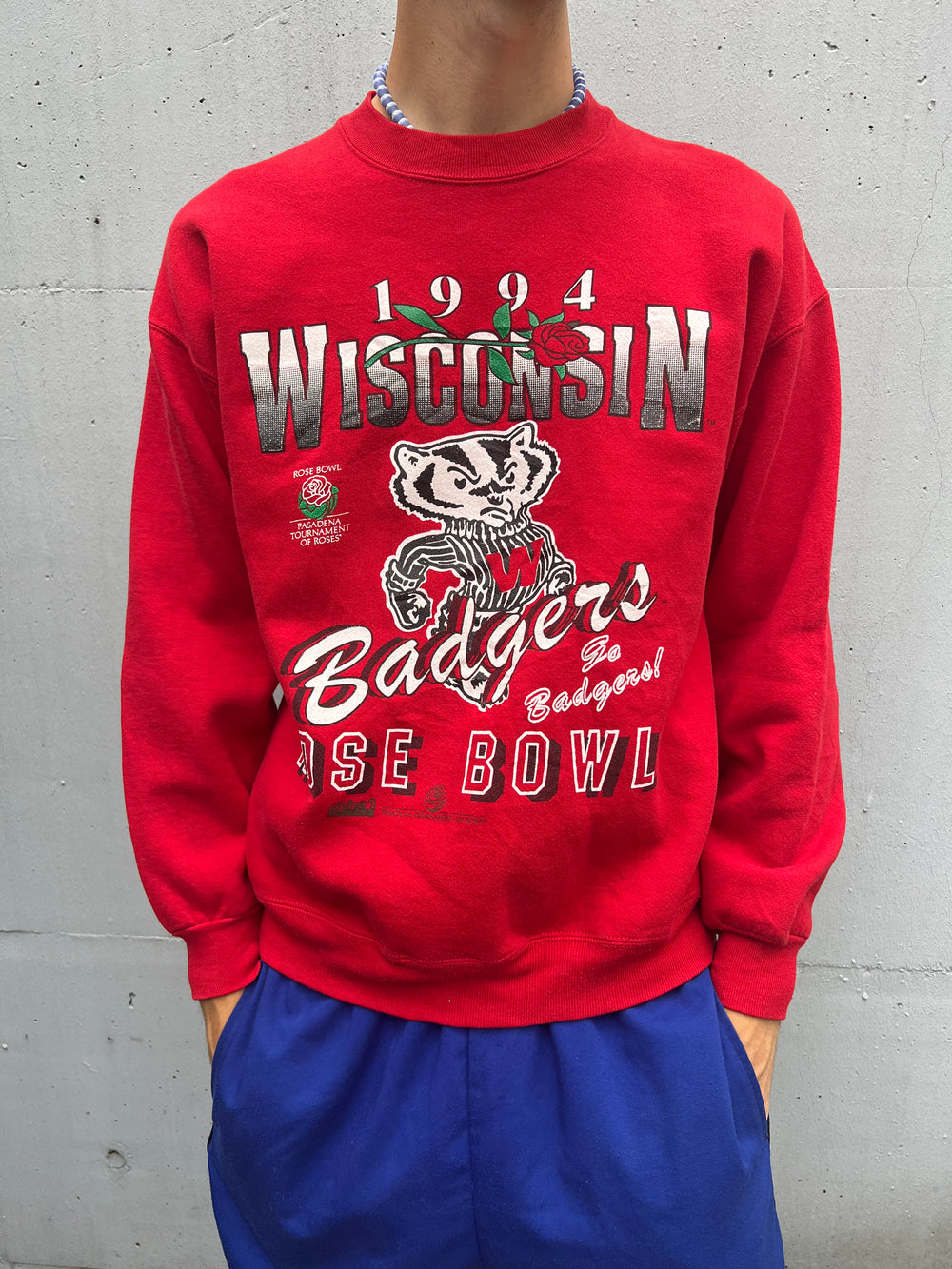 Vintage 1994 Wisconsin Badgers Rose Bowl Sweater (L)