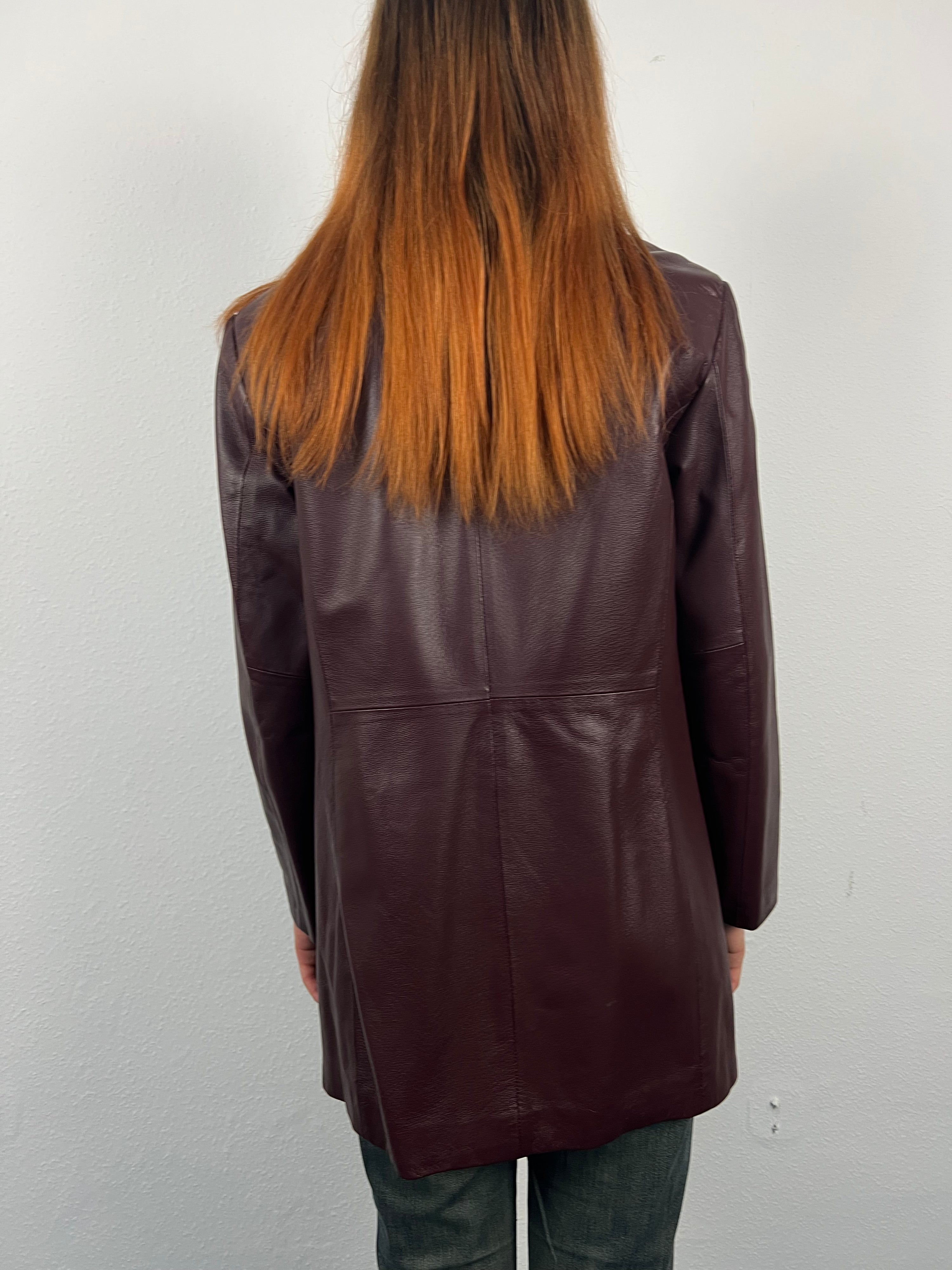 Vintage 70s Leather Jacket Womens (XL)