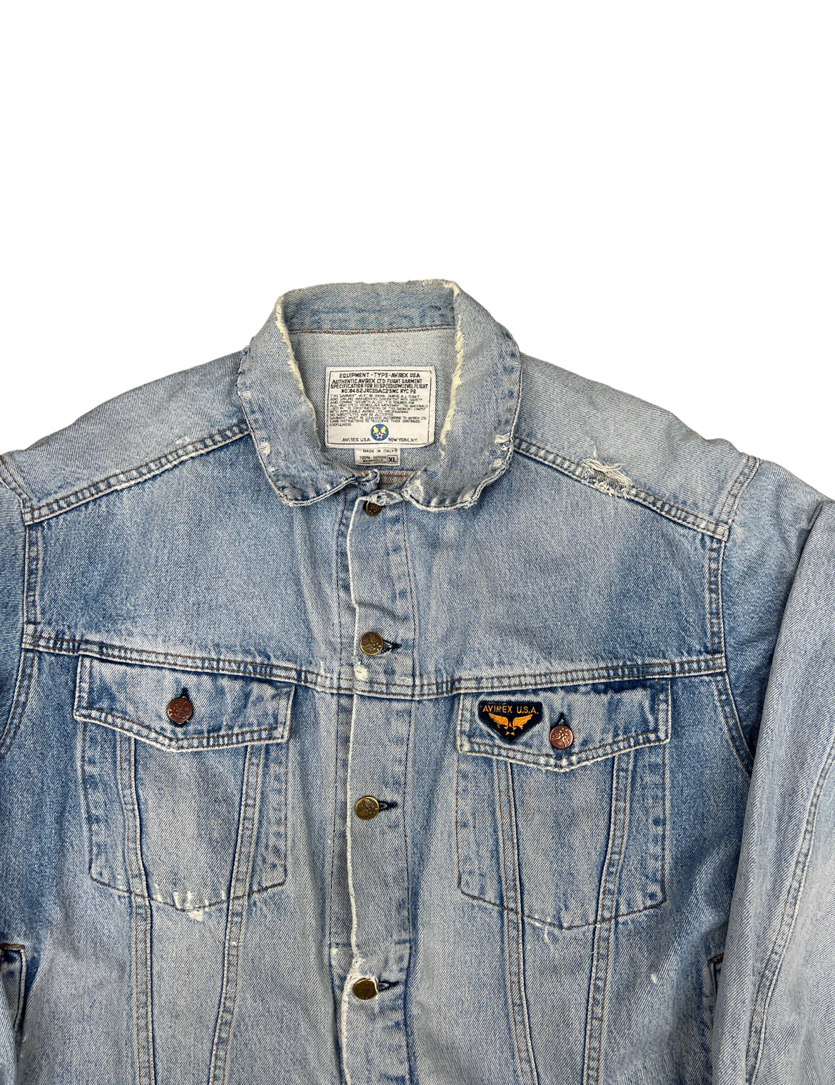 Vintage Avirex Denim Jacket Natural faded (XL)
